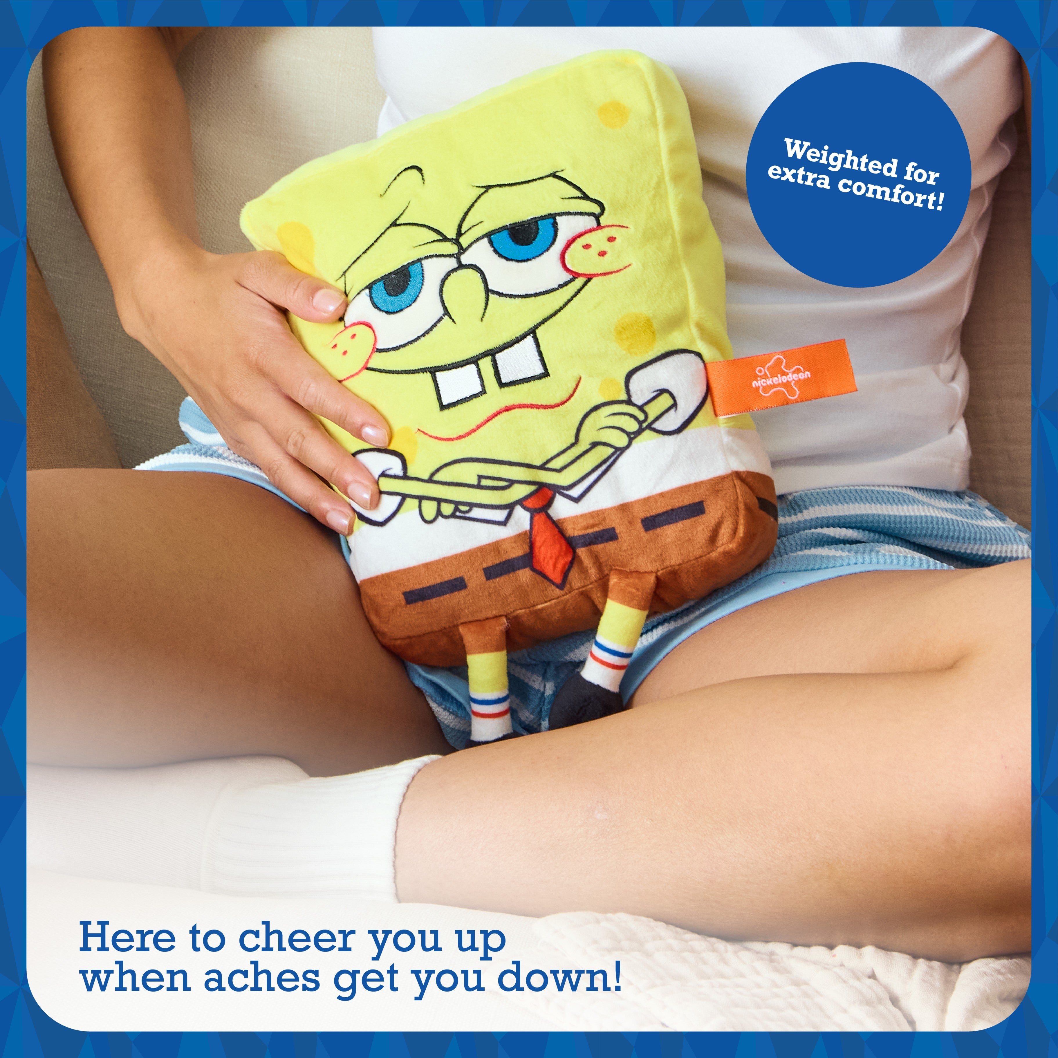 Happy Helpers SpongeBob By Relatable, The Cozy Comfort That's Anything But Boring, Get Relief With This Plush Heating Pad For Period Cramps