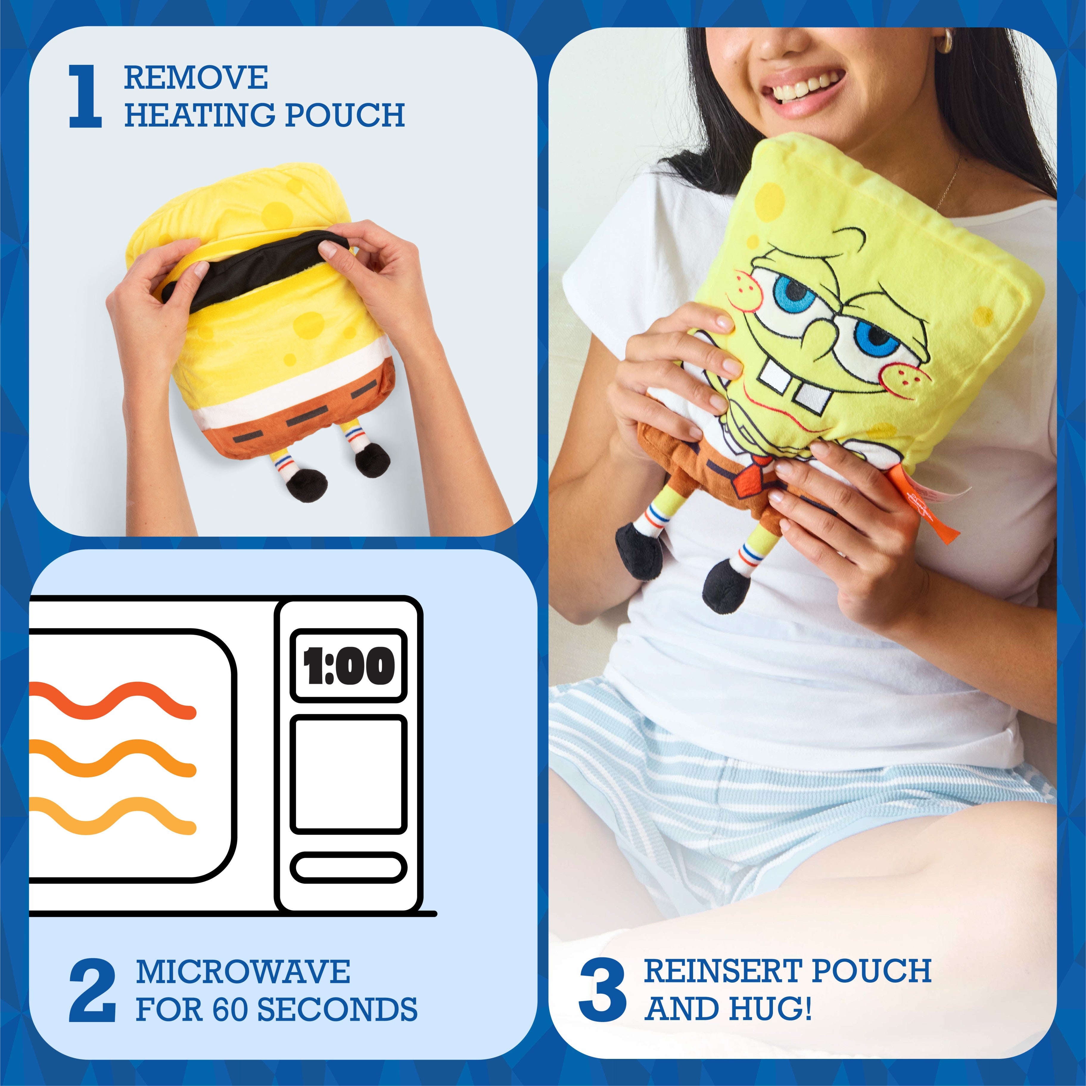 Happy Helpers SpongeBob By Relatable, The Cozy Comfort That's Anything But Boring, Get Relief With This Plush Heating Pad For Period Cramps