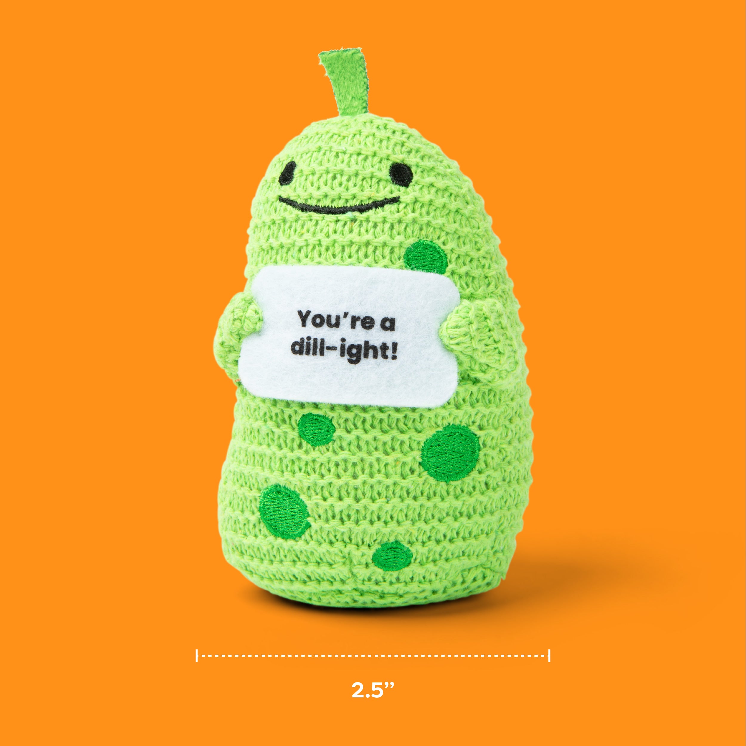 Lil Cheers Pickle by Relatable – Funny Crochet Plush with Feel-Good Vibes