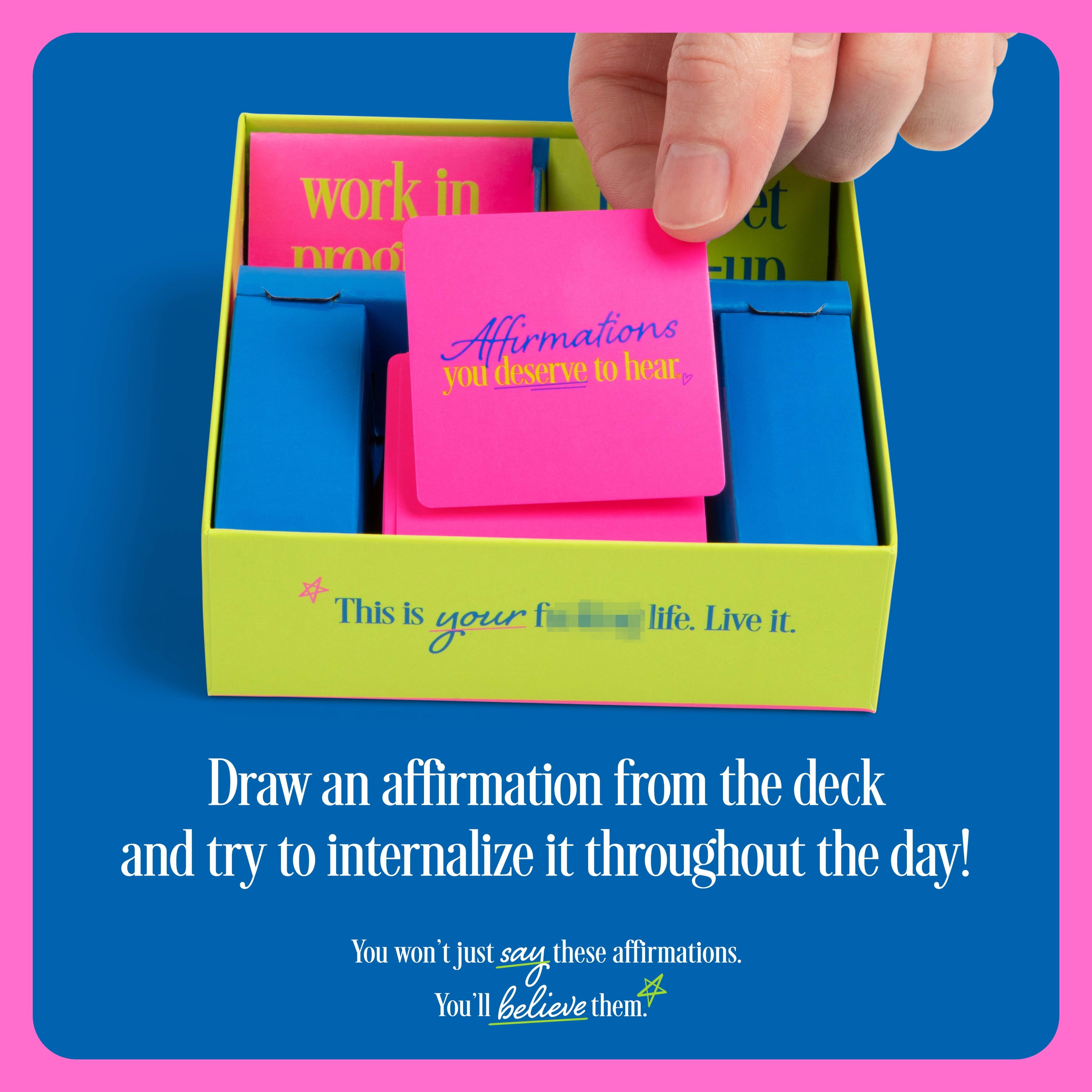 Affirmations You Deserve To Hear by Relatable – Bold Daily Affirmation Cards for Women, Self Care and Motivational Gifts for Her, 100 Confidence-Boosting Cards