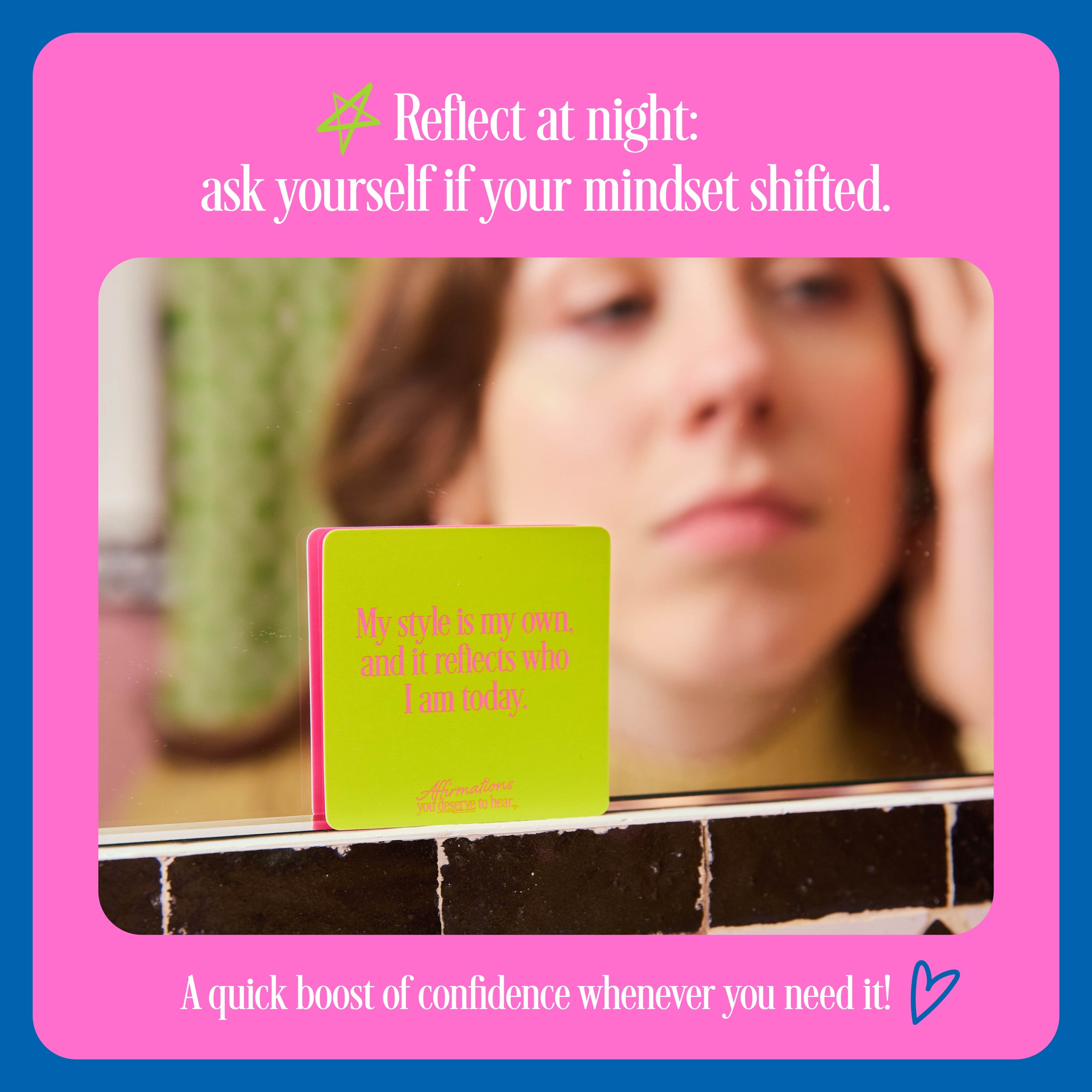 Affirmations You Deserve To Hear by Relatable – Bold Daily Affirmation Cards for Women, Self Care and Motivational Gifts for Her, 100 Confidence-Boosting Cards