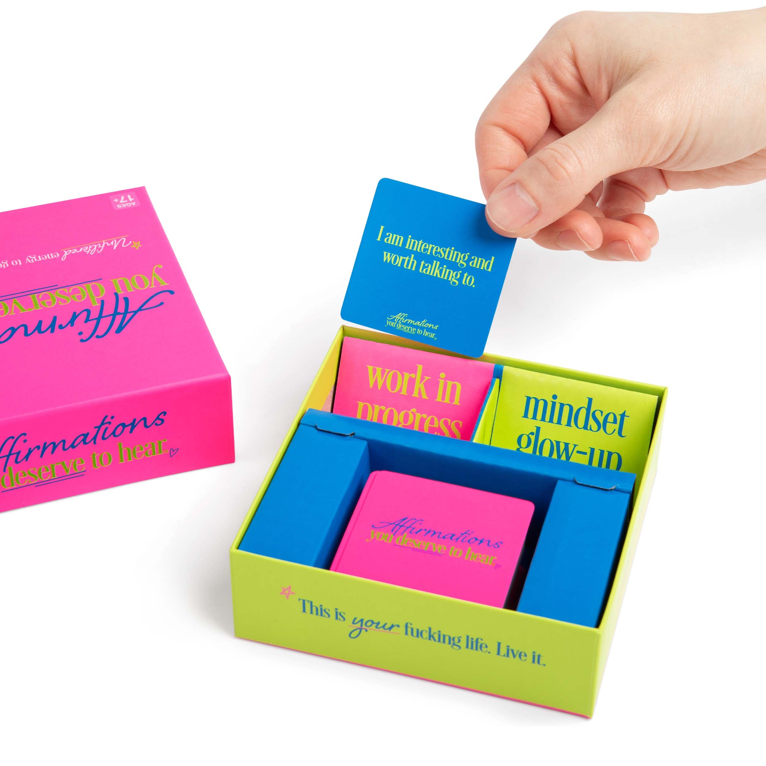 Affirmations You Deserve To Hear by Relatable – Bold Daily Affirmation Cards for Women, Self Care and Motivational Gifts for Her, 100 Confidence-Boosting Cards