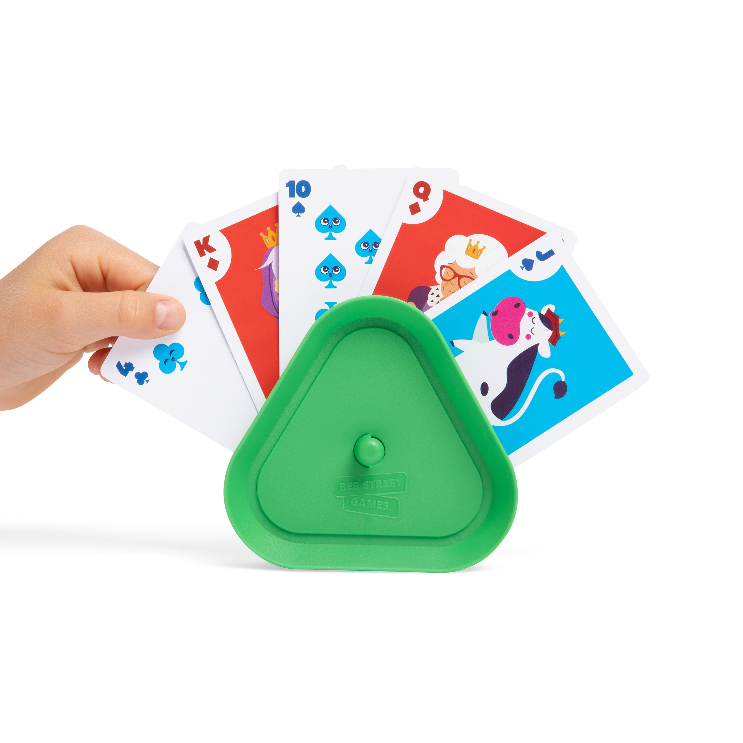 Bee Street Deluxe Playing Card Set With 4 Card Holders and 54 Playing Card Deck - Kids Games Ages 3+