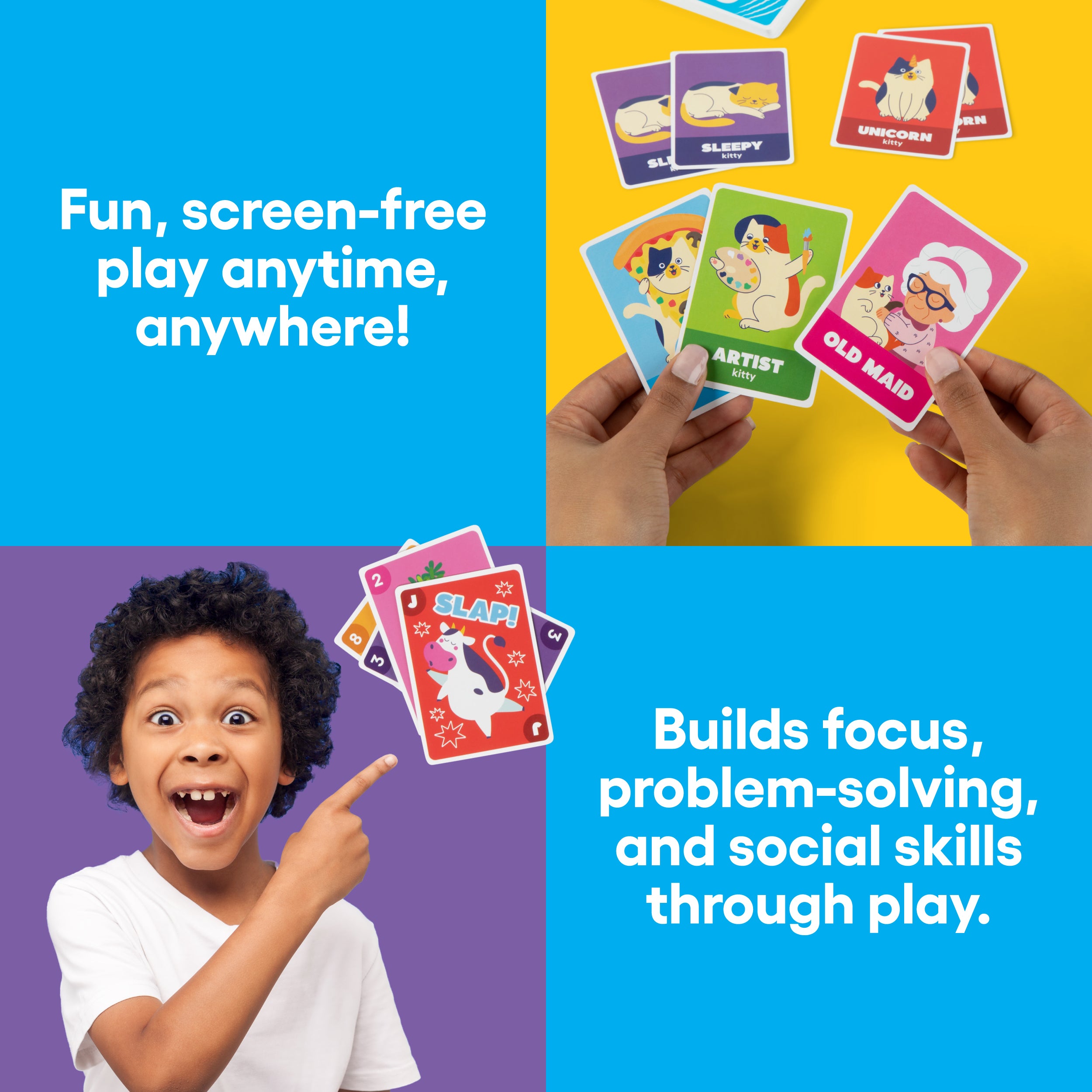 6 in 1 Classic Games Pack from Bee Street Games, By Relatable – The Ultimate Pack Of Family Games For Kids And Adults. Includes Six Card Games For Kids