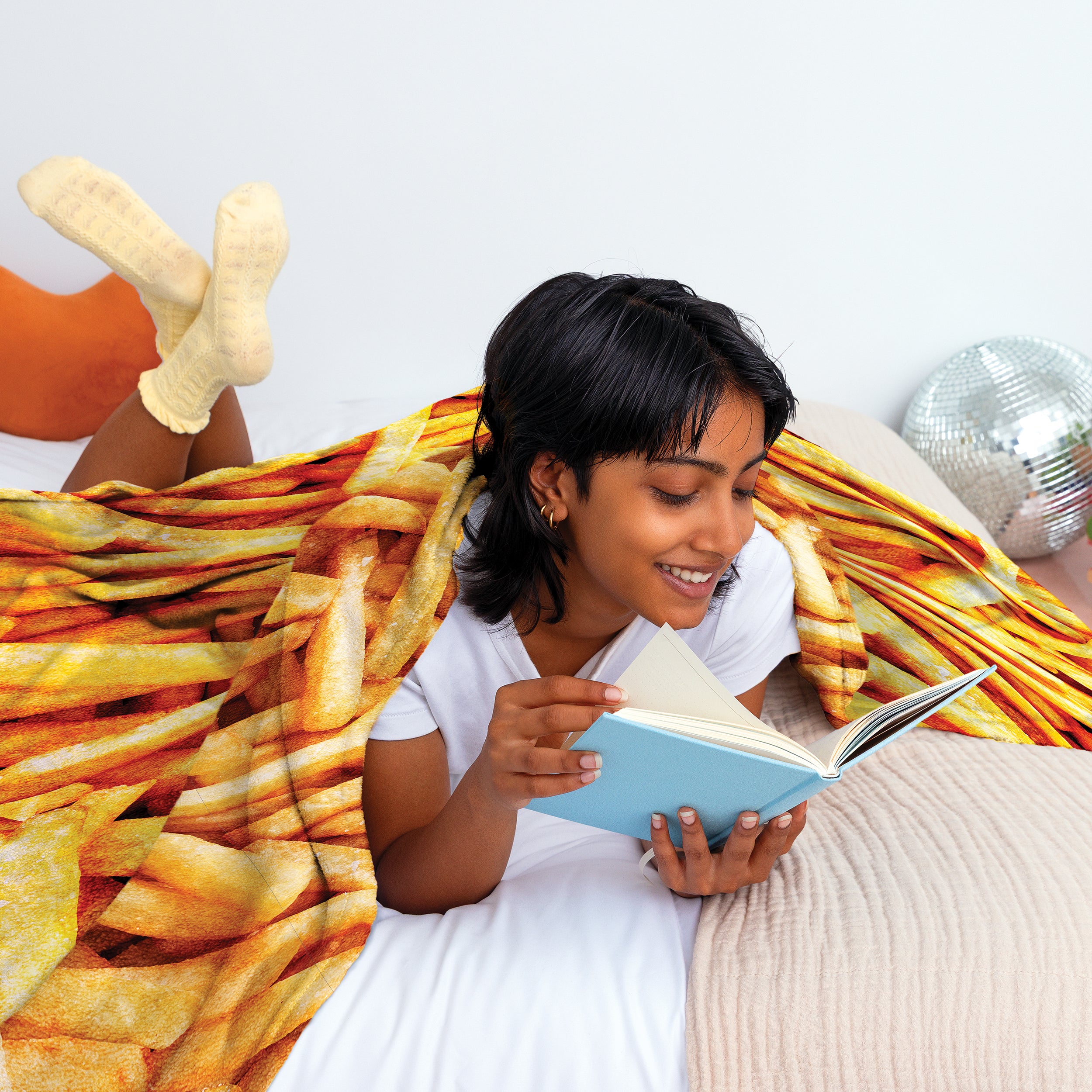 Cozy Concepts Co. French Fries Comfort Blanket by Relatable - Cozy Throw Blanket for Room Decor