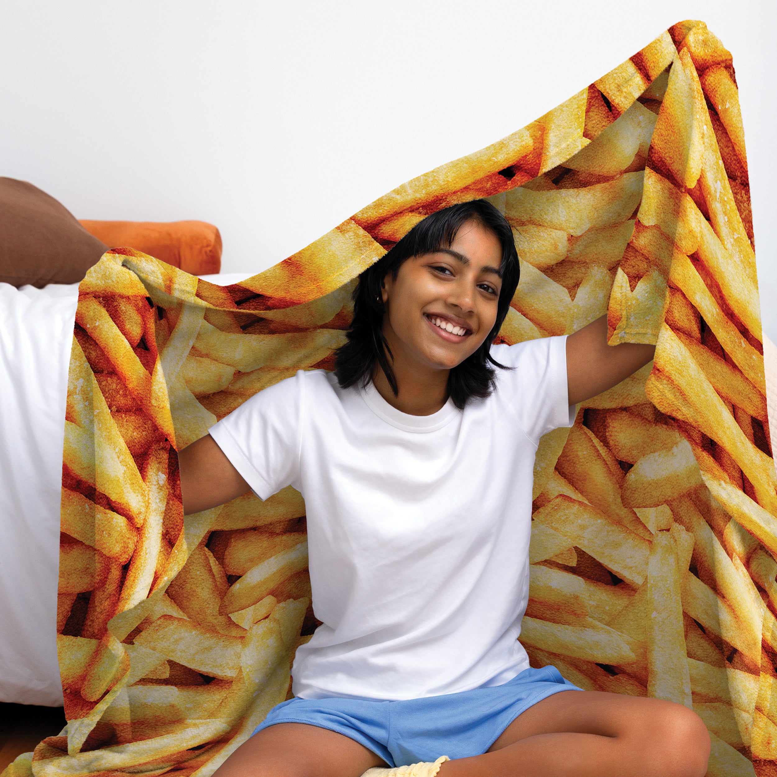 Cozy Concepts Co. French Fries Comfort Blanket by Relatable - Cozy Throw Blanket for Room Decor