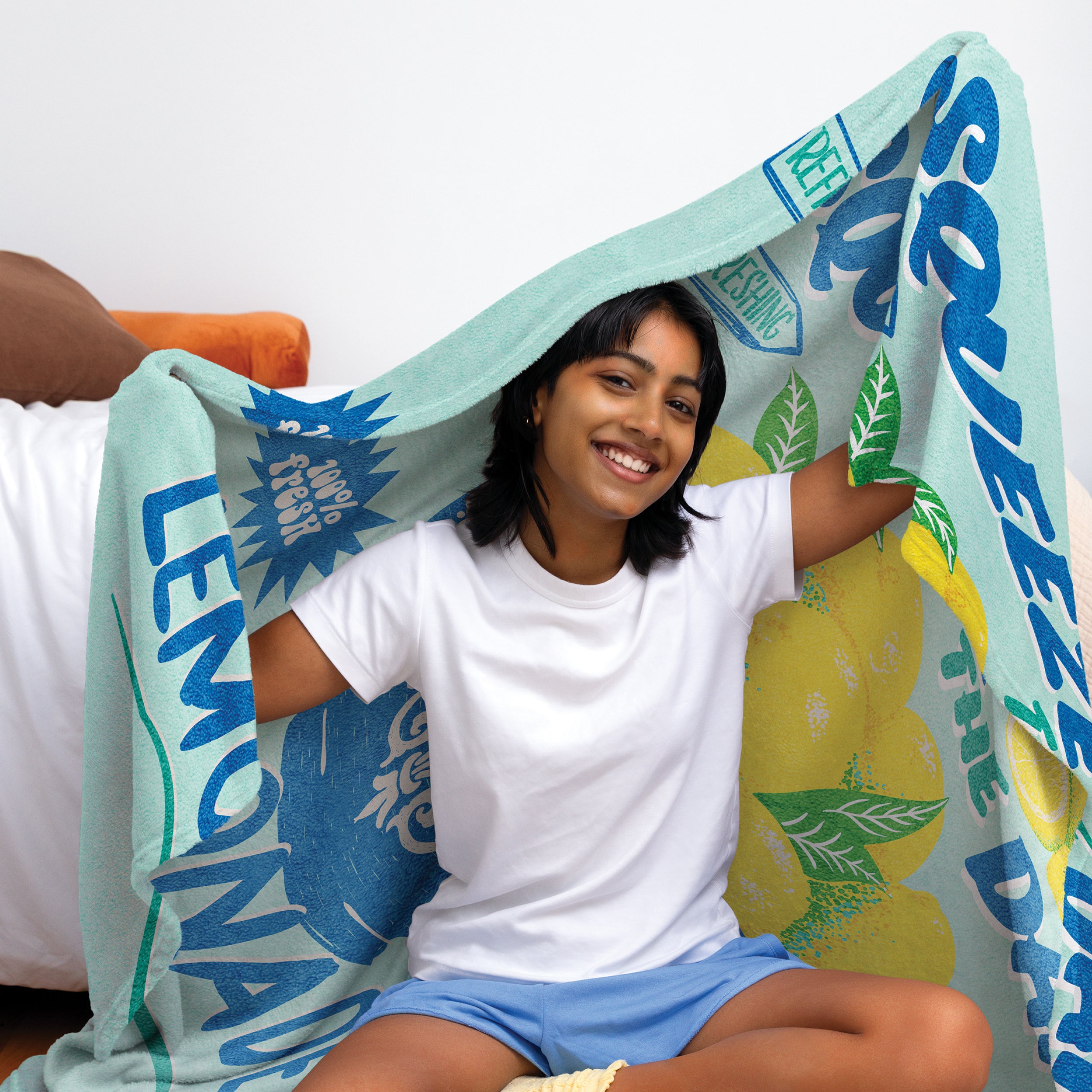 Cozy Concepts Co. Lemonade Comfort Blanket by Relatable - Cozy Throw Blanket for Room Decor