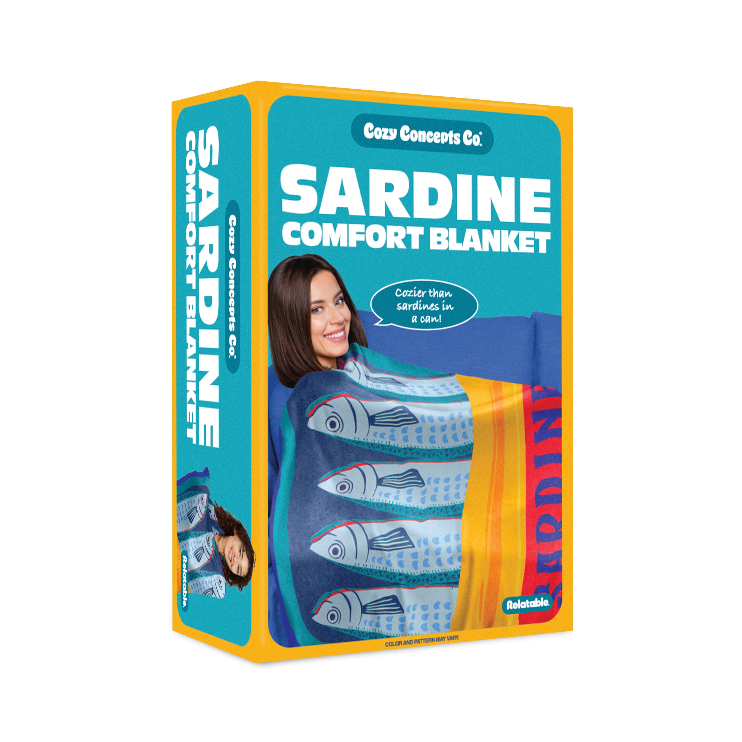 Cozy Concepts Co. Sardines Comfort Blanket by Relatable - Cozy Throw Blanket for Room Decor,