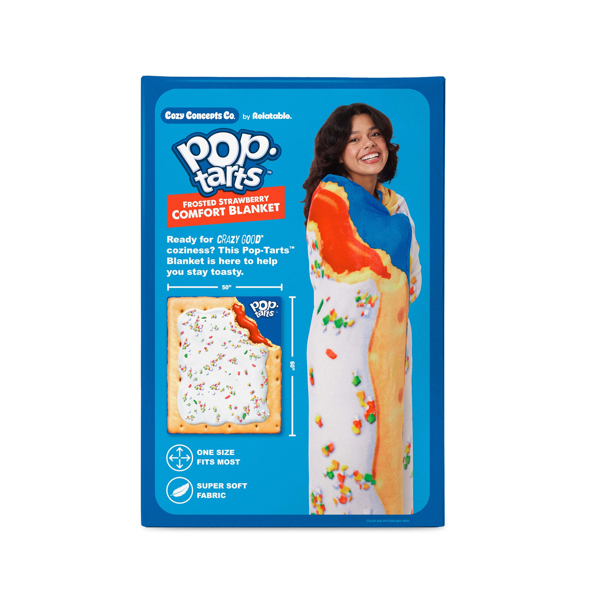Pop-Tarts™ Cozy Concepts Co. Throw Blanket by Relatable – Frosted Strawberry Plush Blanket for Cozy Vibes