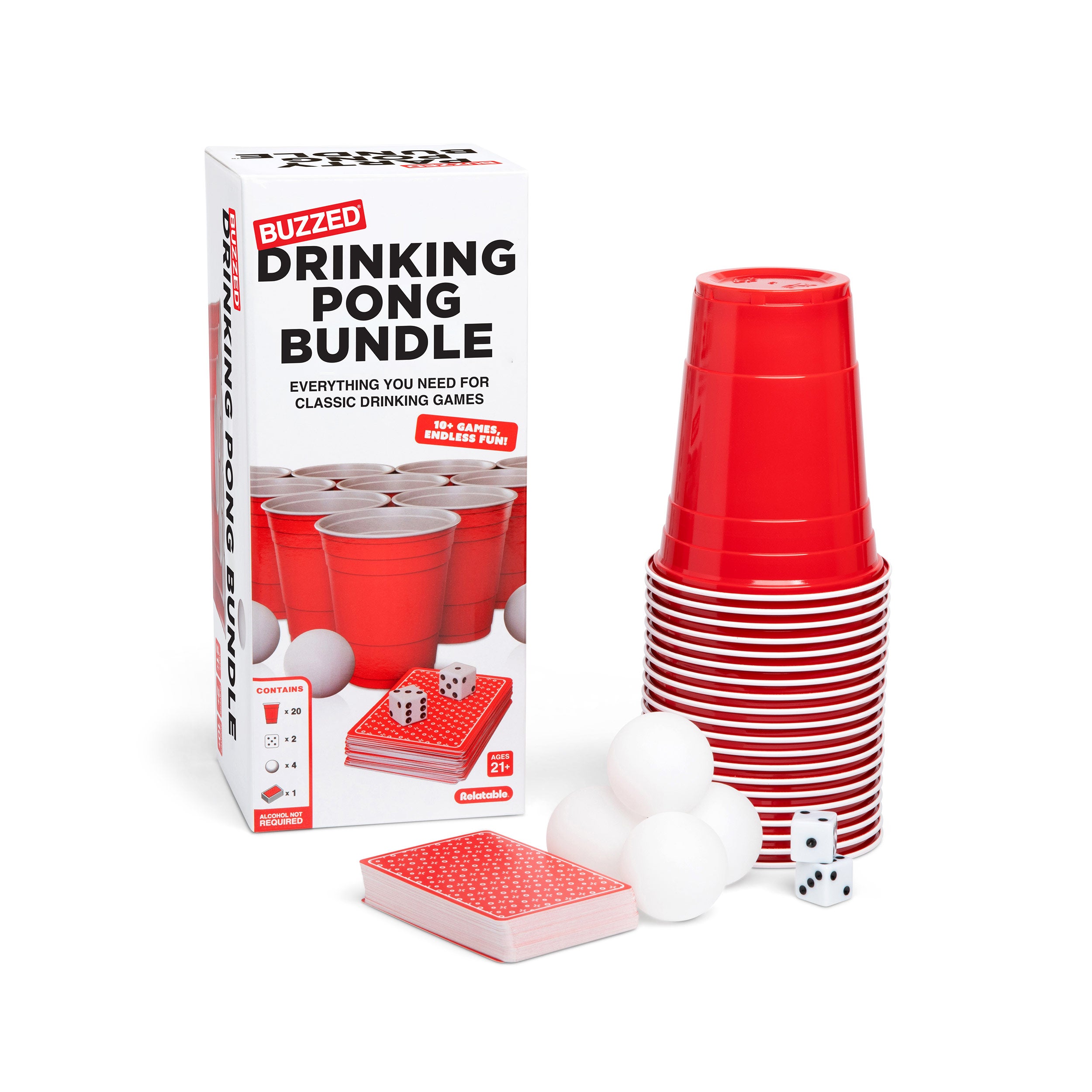 Buzzed Drinking Pong Bundle | Everything You Need For An Epic Game Night