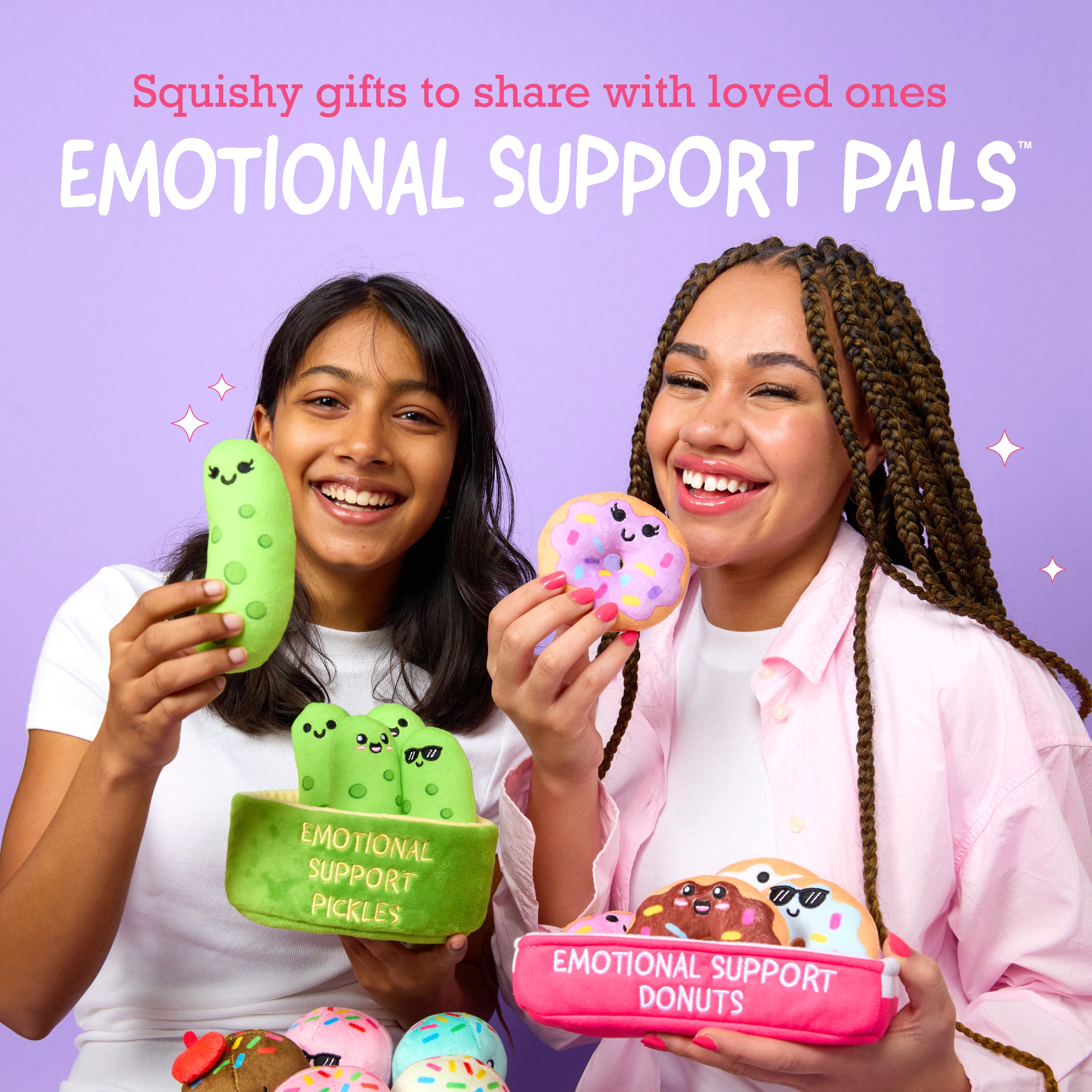 Emotional Support Donuts – Soft Plush Comfort with Sprinkles