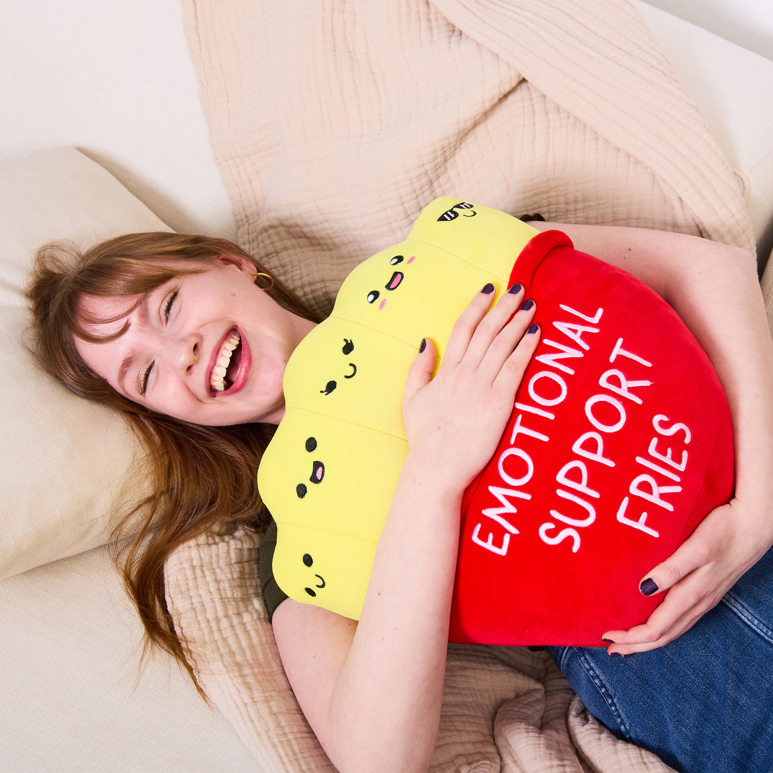 Emotional Support Jumbo Fries -  Cute Room Decor, Perfect Gift for Loved Ones of All Ages