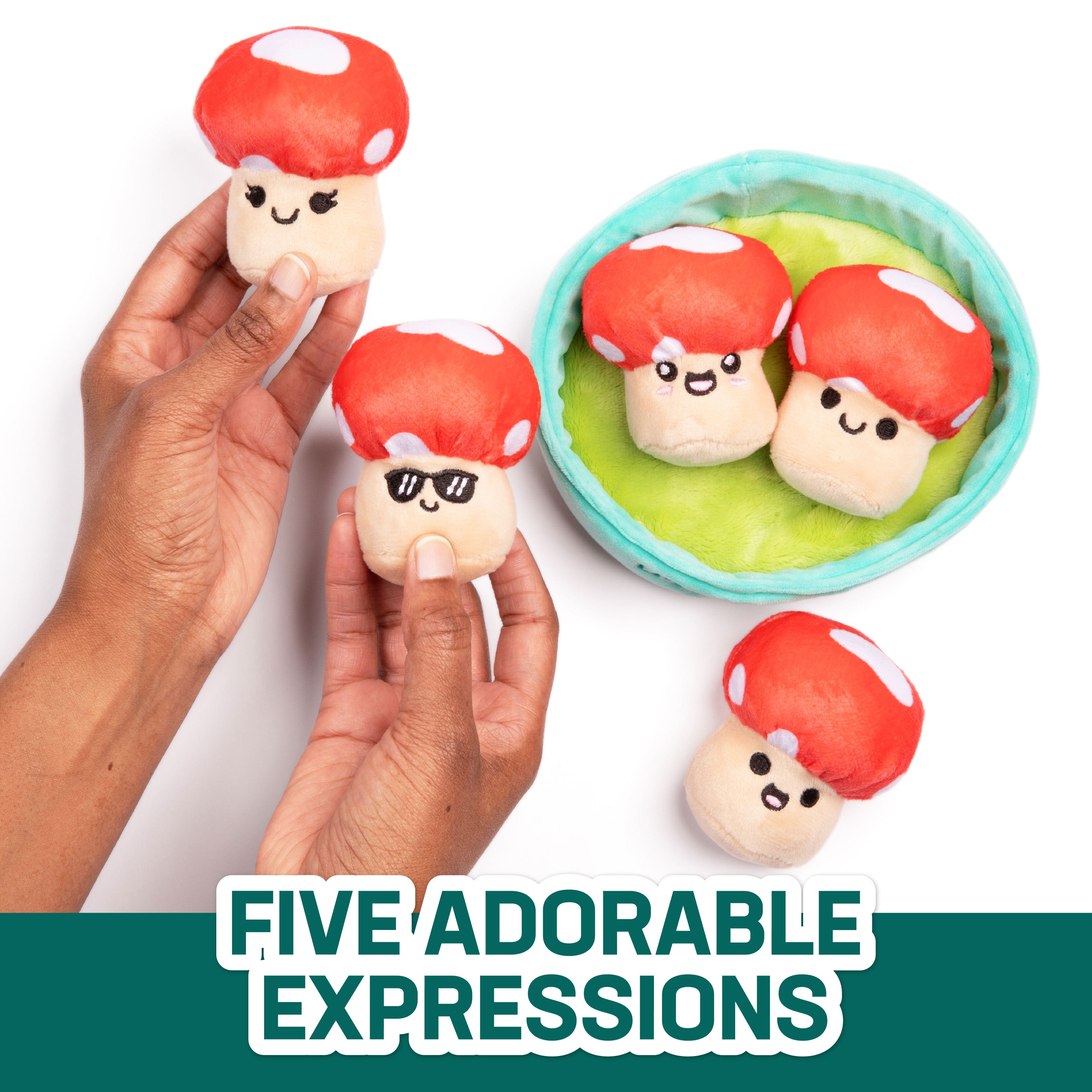 Emotional Support Mushrooms - Cute Plush Fungi Friends