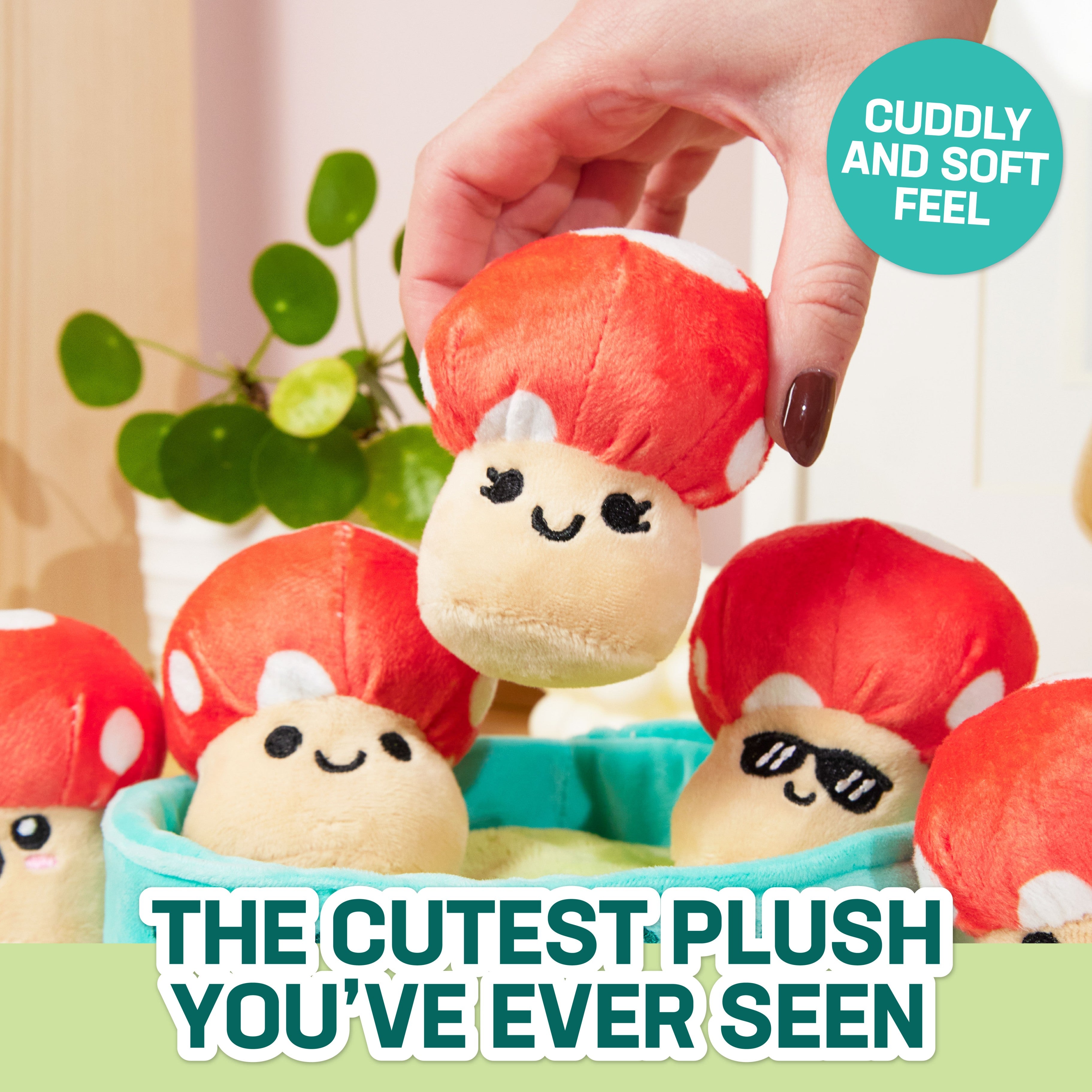 Emotional Support Mushrooms - Cute Plush Fungi Friends
