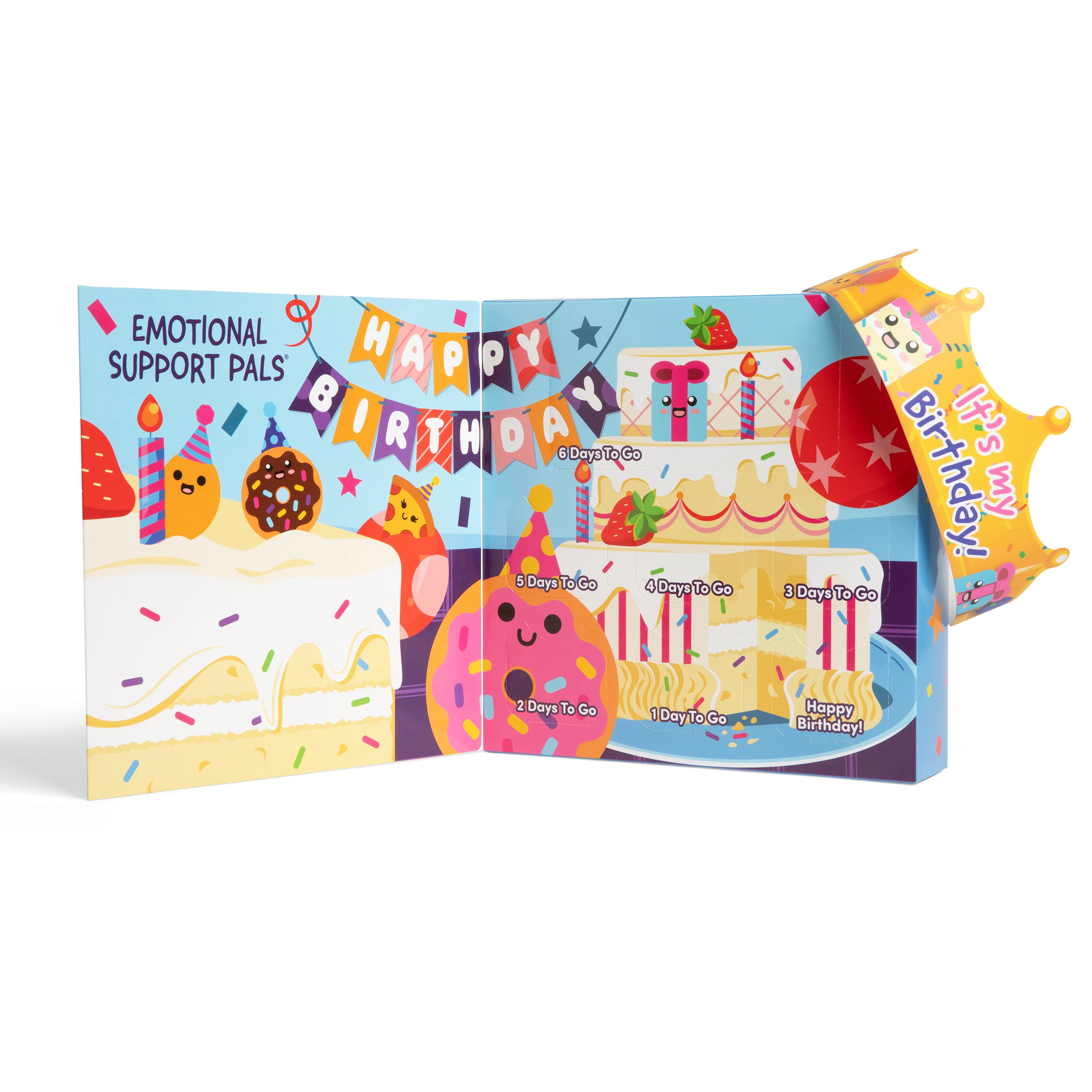 Emotional Support Pals Birthday Countdown Calendar by Relatable — Cuddly Stuffed Animals, Squishy Toys and Plushies, Great Birthday Gift for Loved Ones of All Ages — Includes 7 Surprises