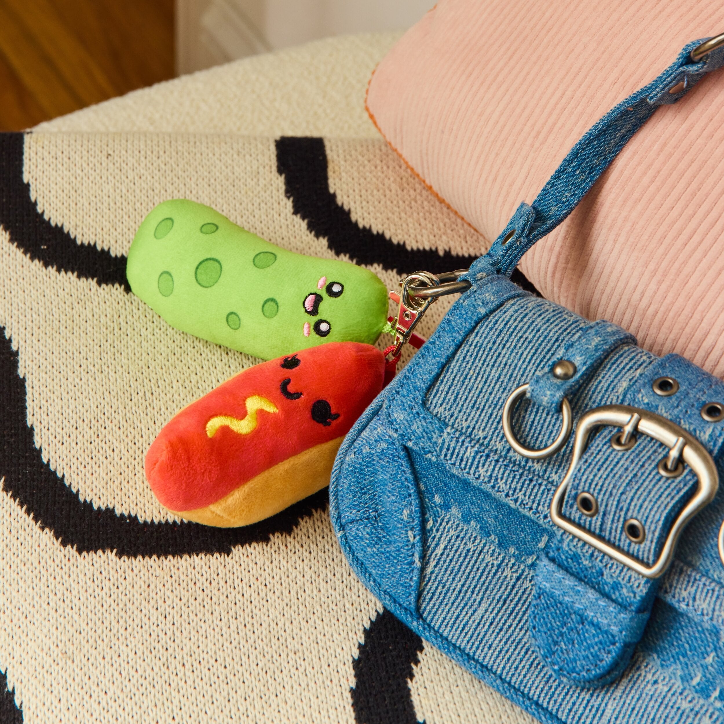 Emotional Support Pickles Bag Charm