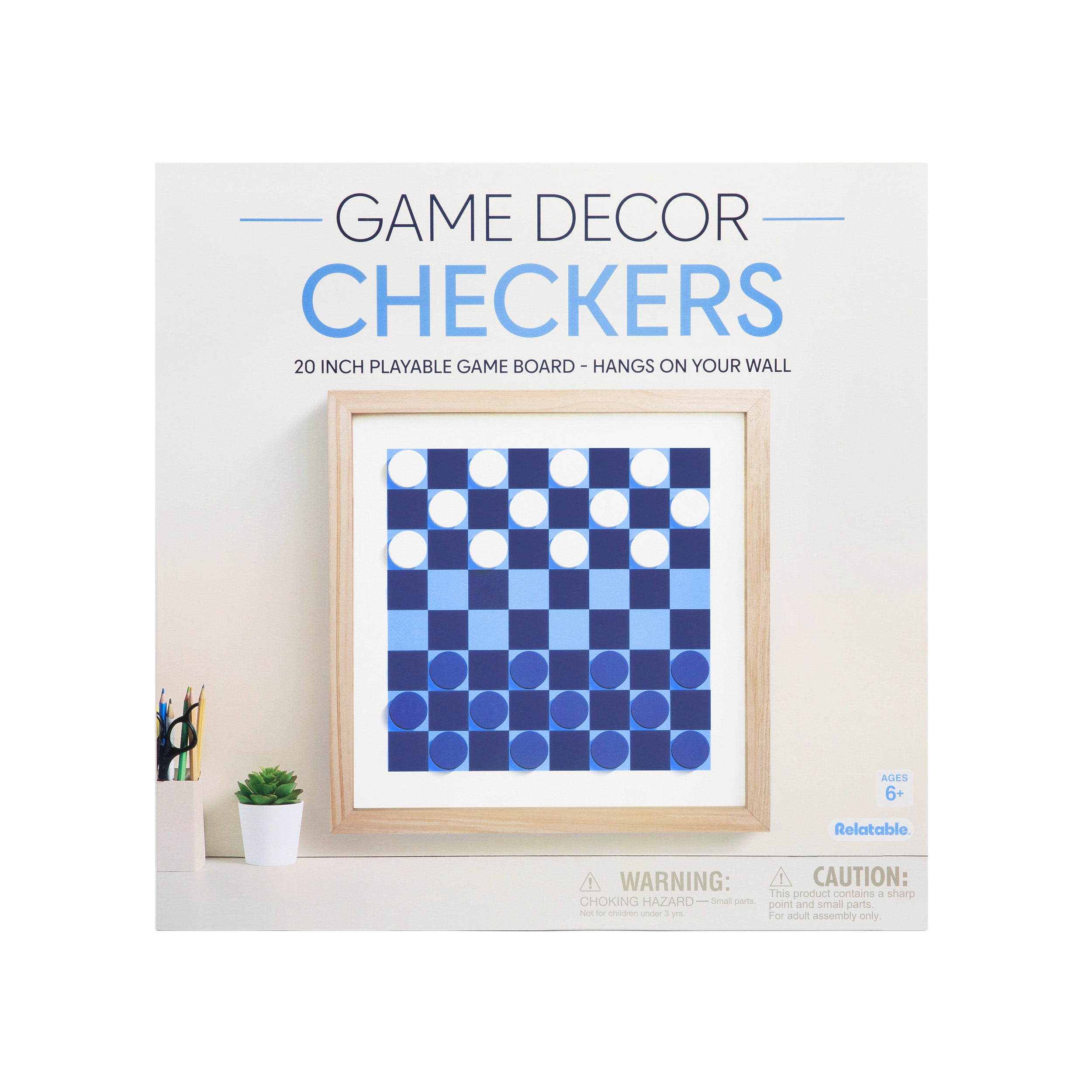Game Decor Classics Checkers by Relatable