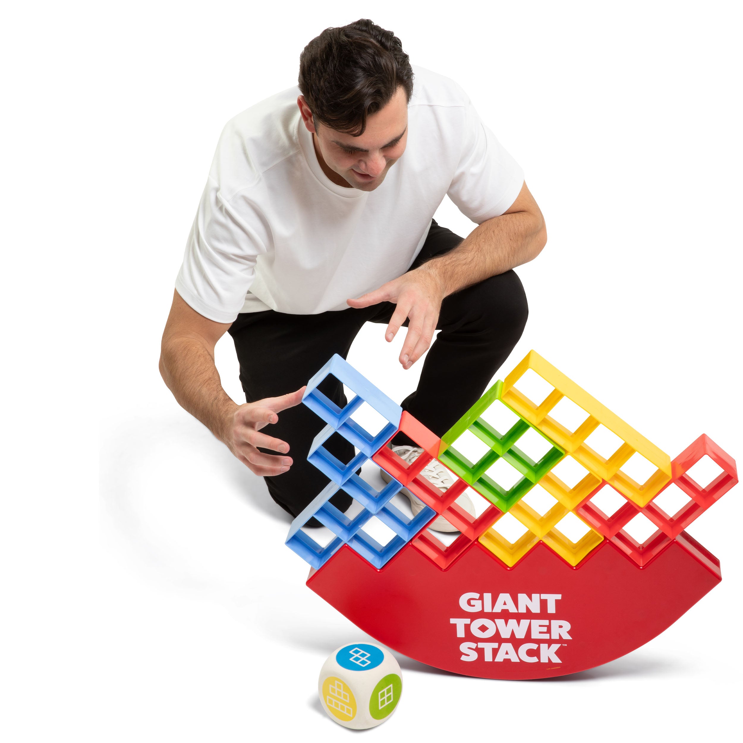 Giant Tower Stack by Relatable – Jumbo Outdoor Block Game with Balance Base, Perfect for Family Yard Games, Camping, and Party Fun