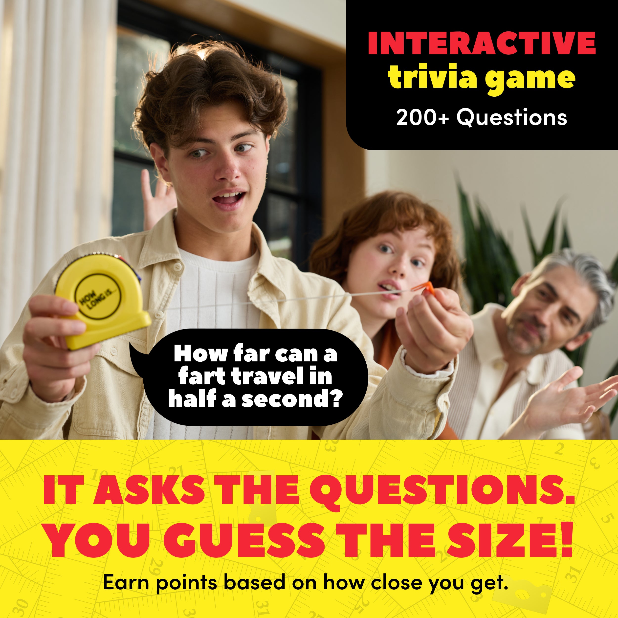 How Long Is by Relatable - An Interactive Trivia Game Where You Guess the Measurement. A Family Trivia Game and Guessing Game for Game Night – Includes 1 Device With 200 Questions. Batteries Included
