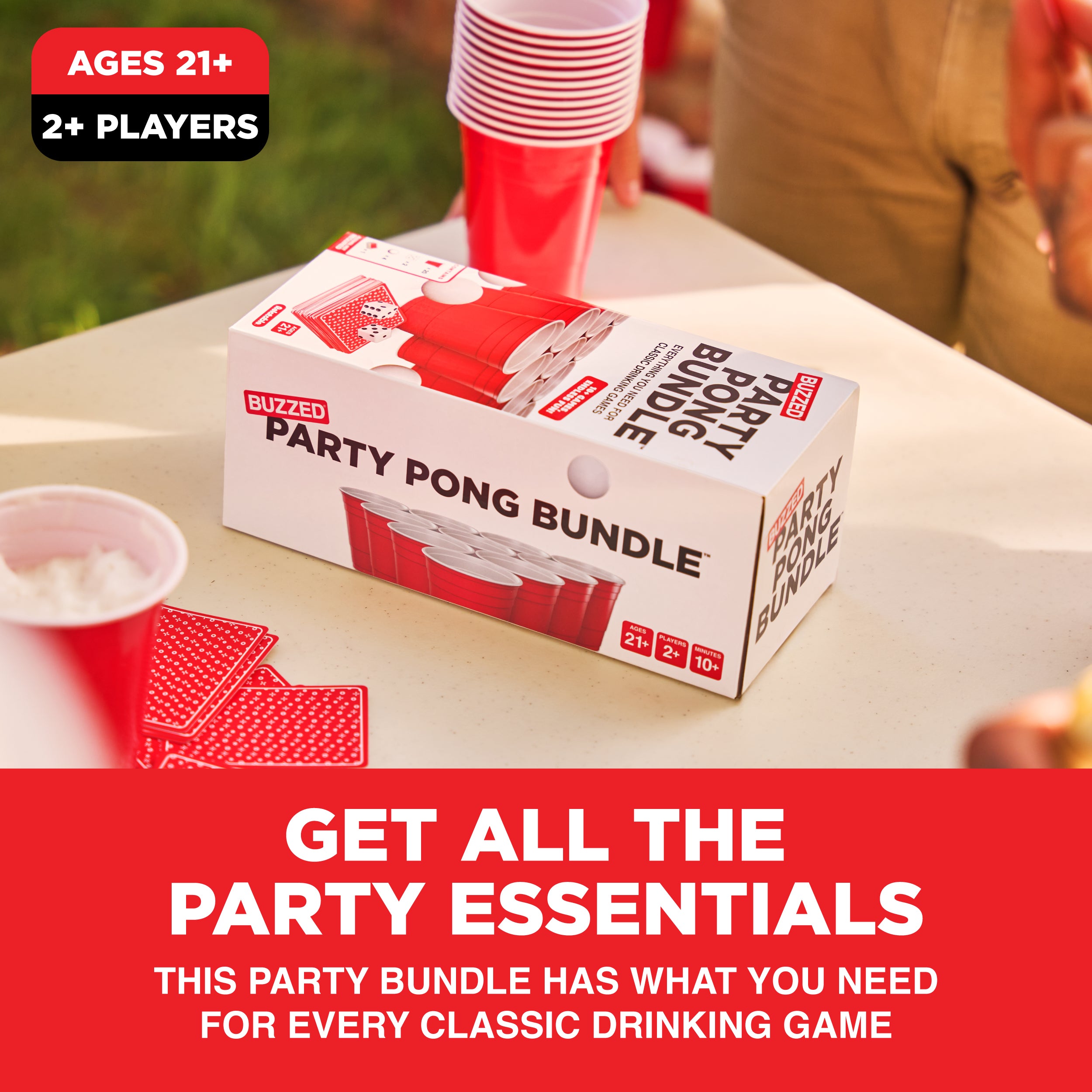 Buzzed Party Pong Bundle Drinking Kit – For An Epic Game Night