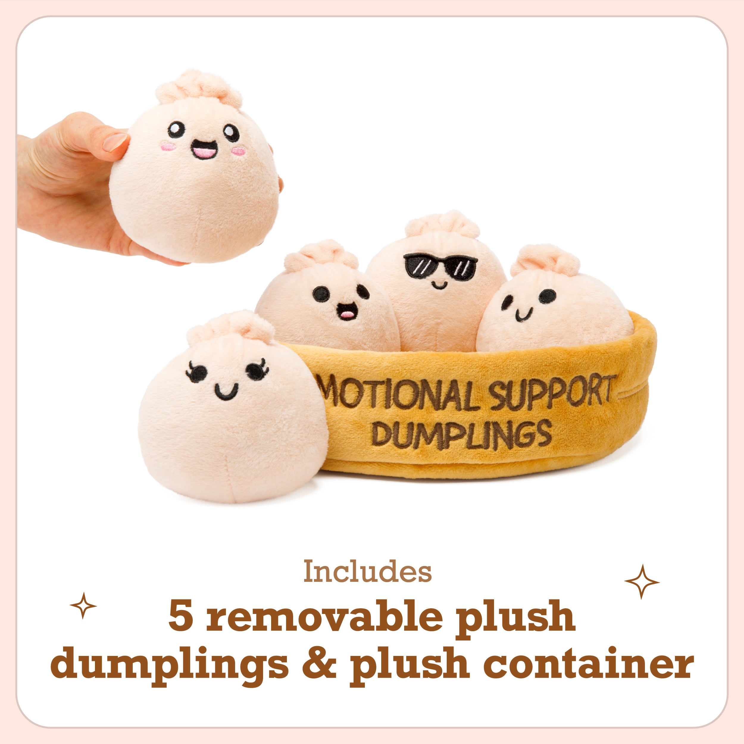 Emotional Support Dumplings - Cute Plush Food Toys