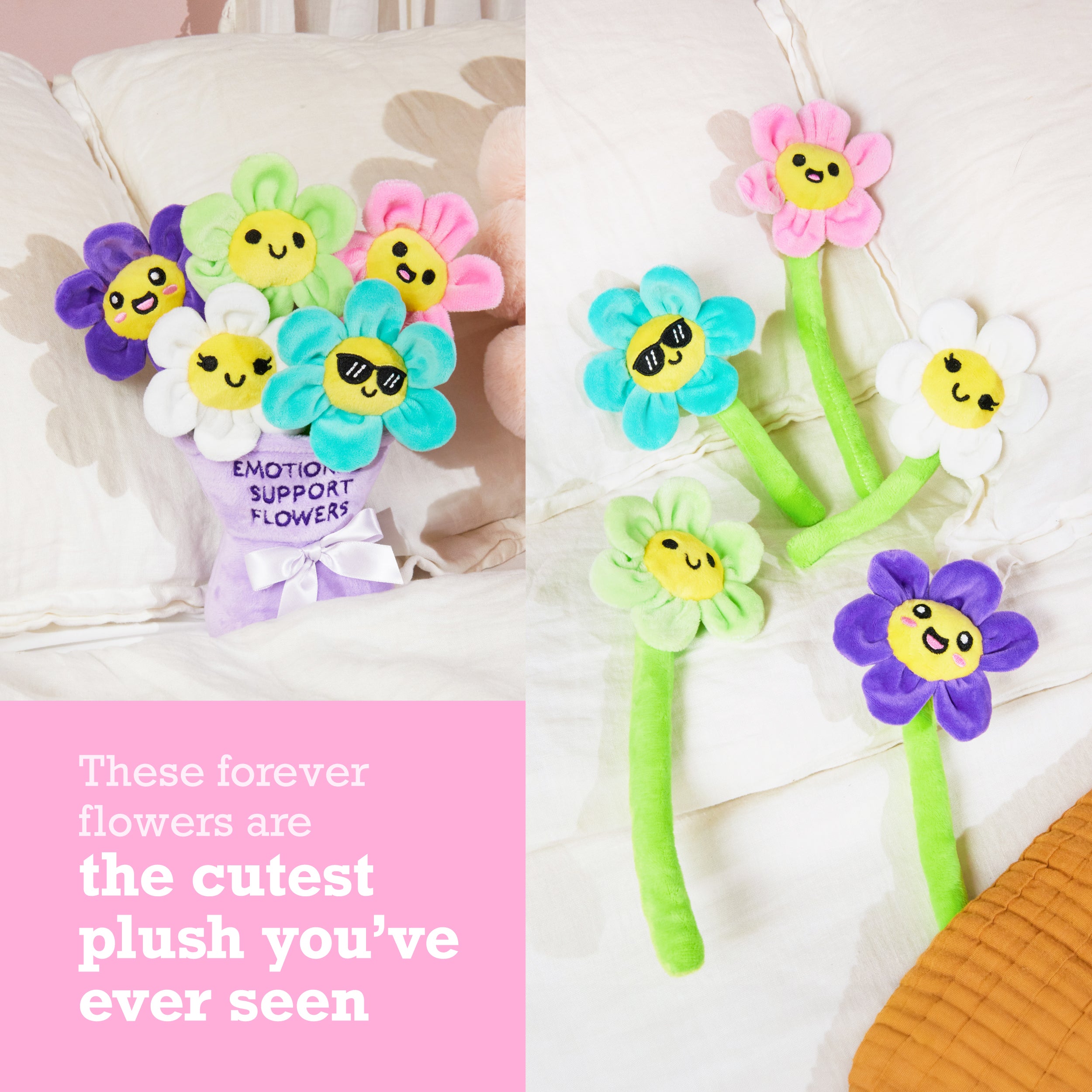Emotional Support Flowers - Soft Plush Floral Buds