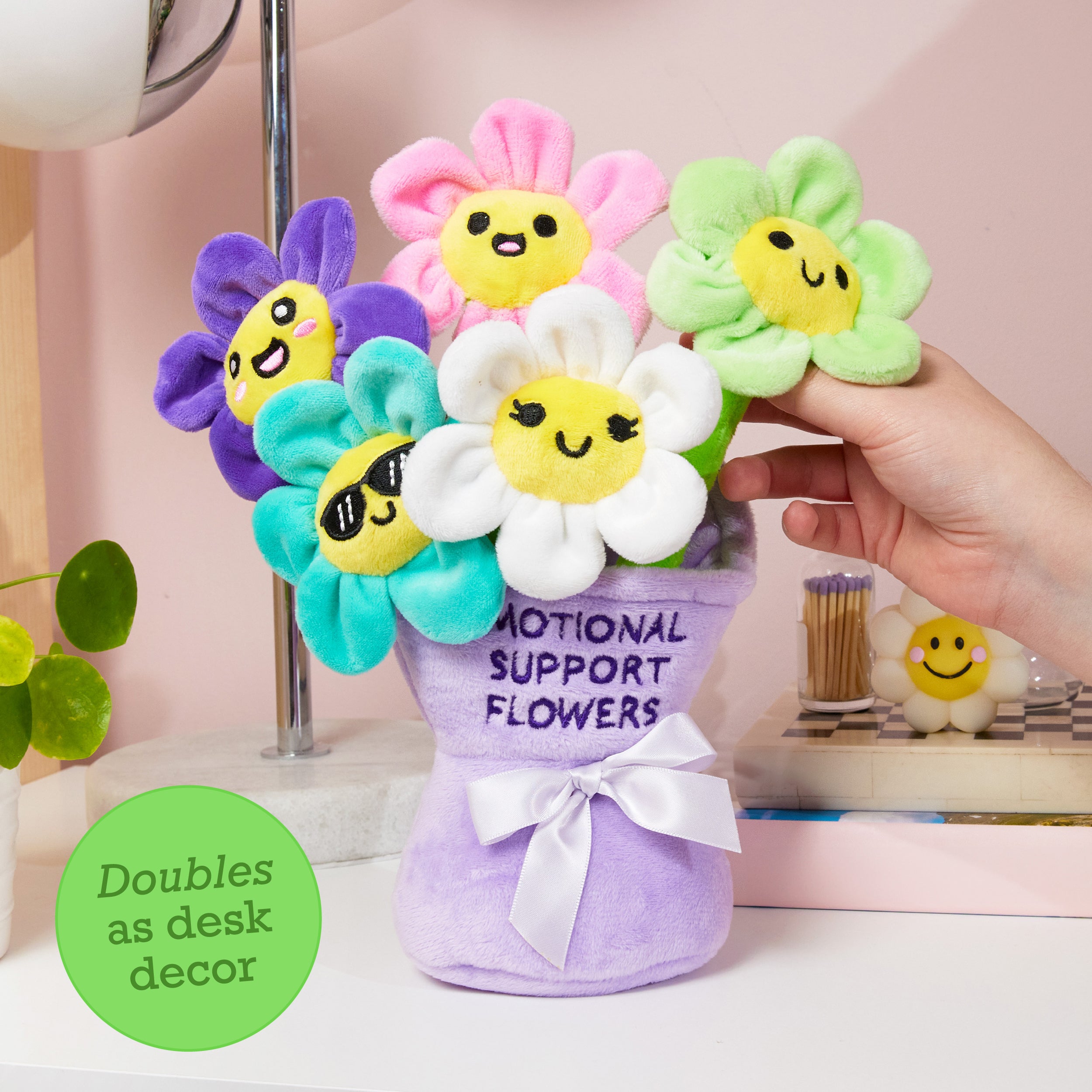 Emotional Support Flowers - Soft Plush Floral Buds
