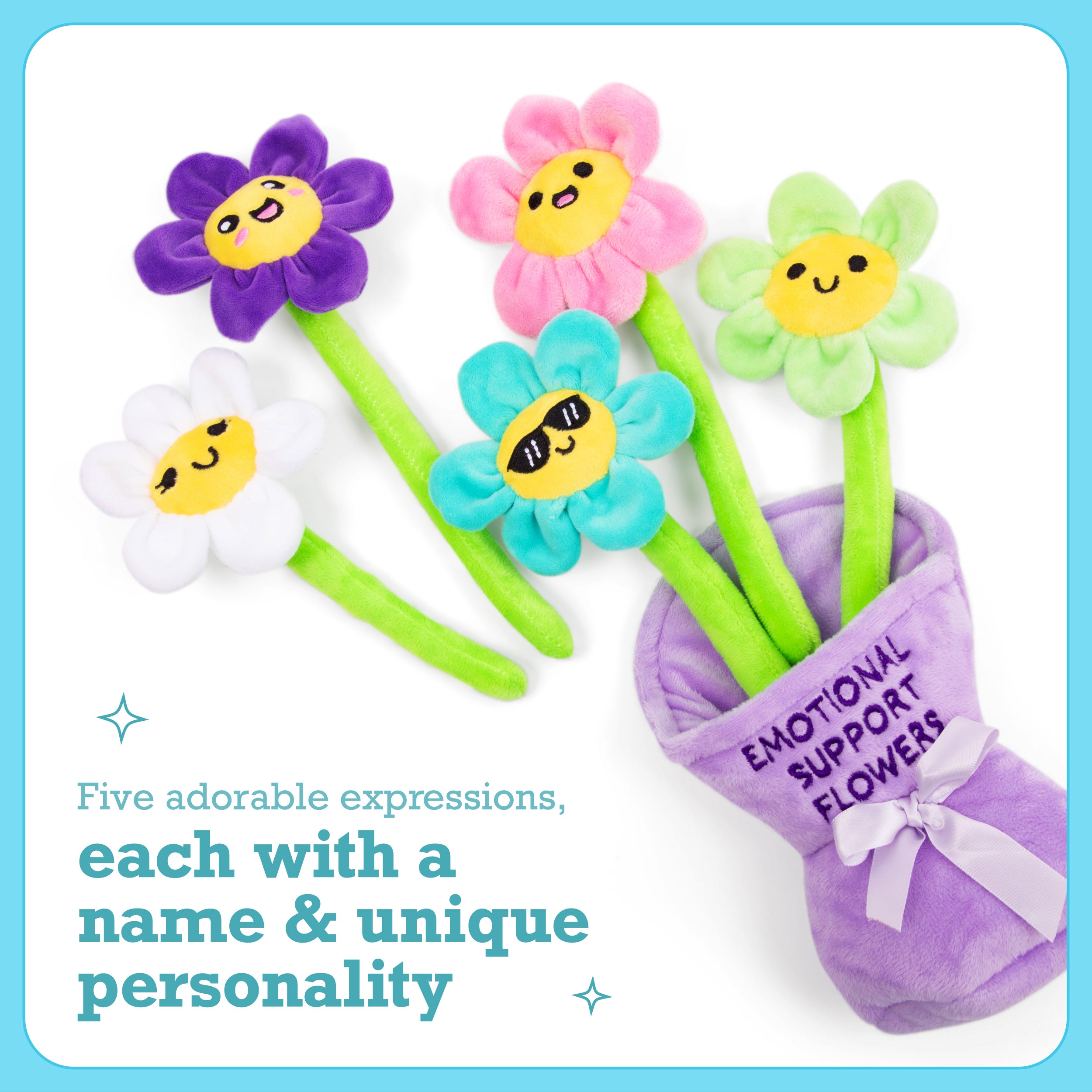 Emotional Support Flowers - Soft Plush Floral Buds
