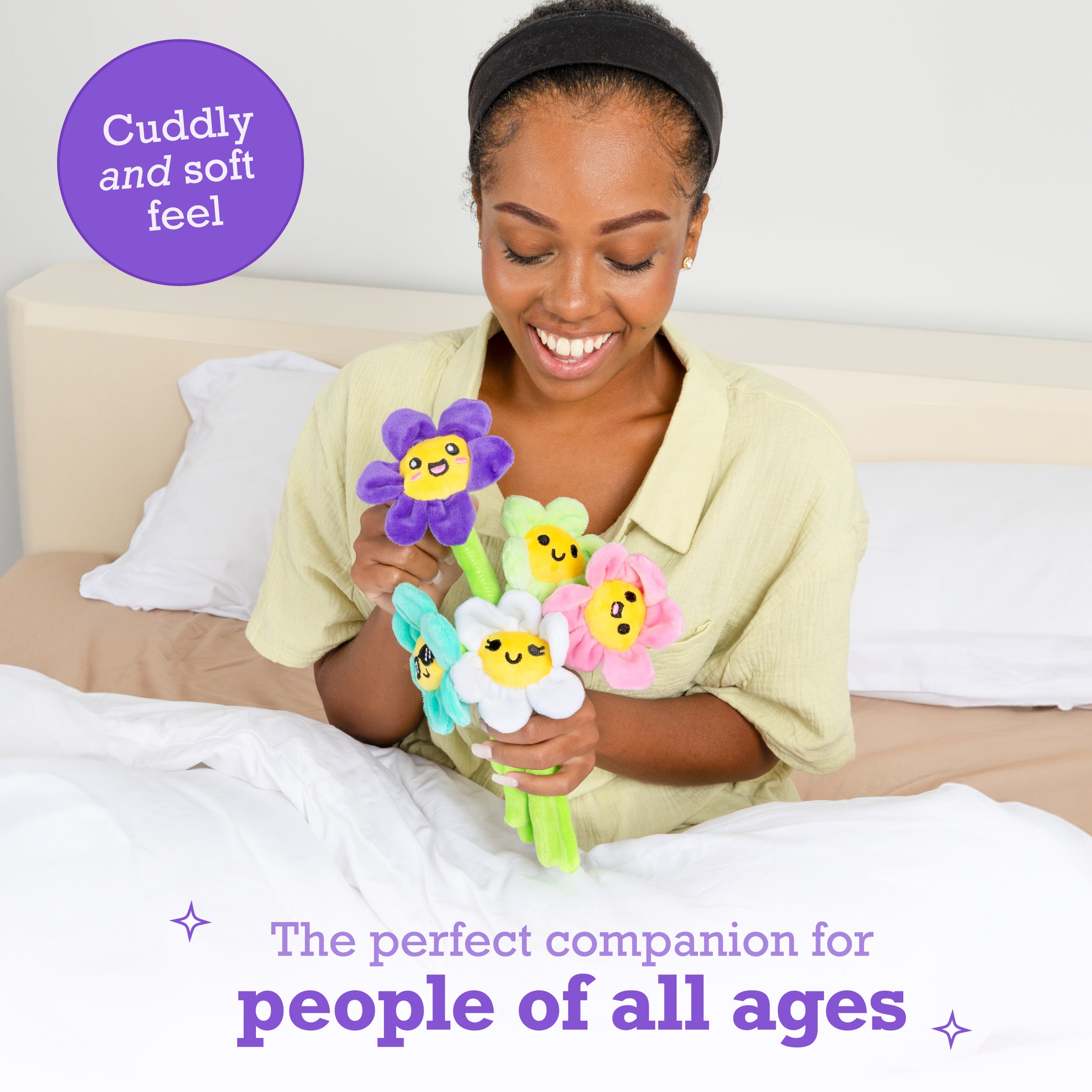 Emotional Support Flowers - Soft Plush Floral Buds