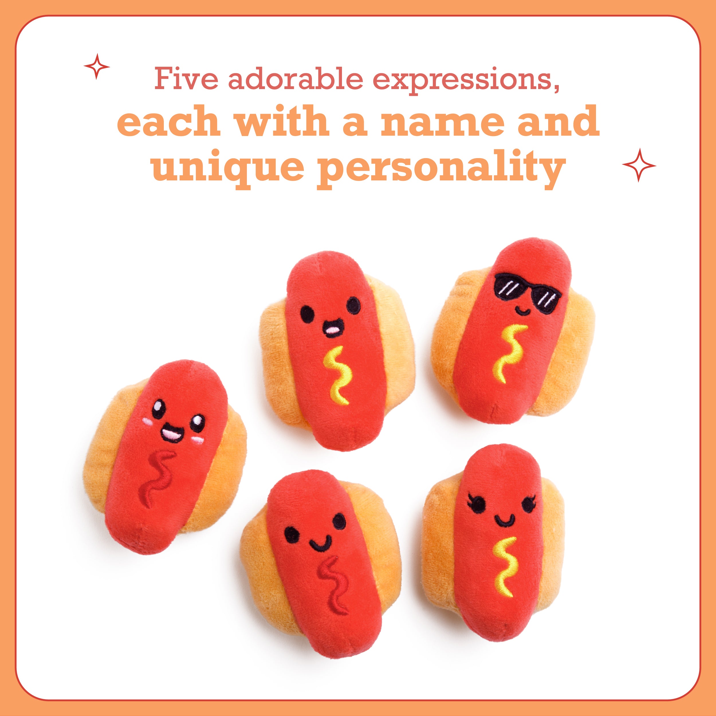 Emotional Support Hot Dogs –  Food Plushie Toys