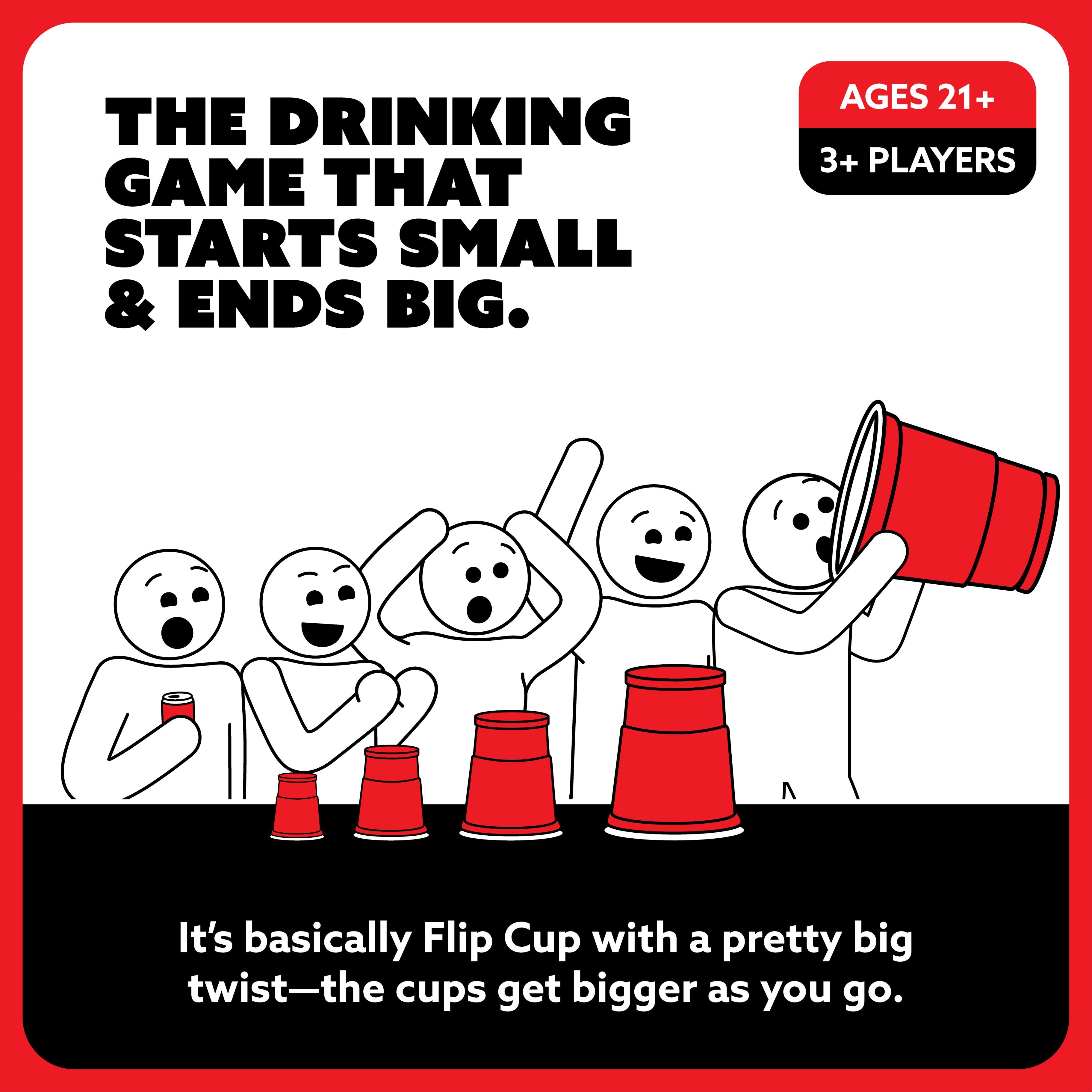 Size Up Flip Cup by BUZZED – A Hilarious Twist on the Classic Drinking Game