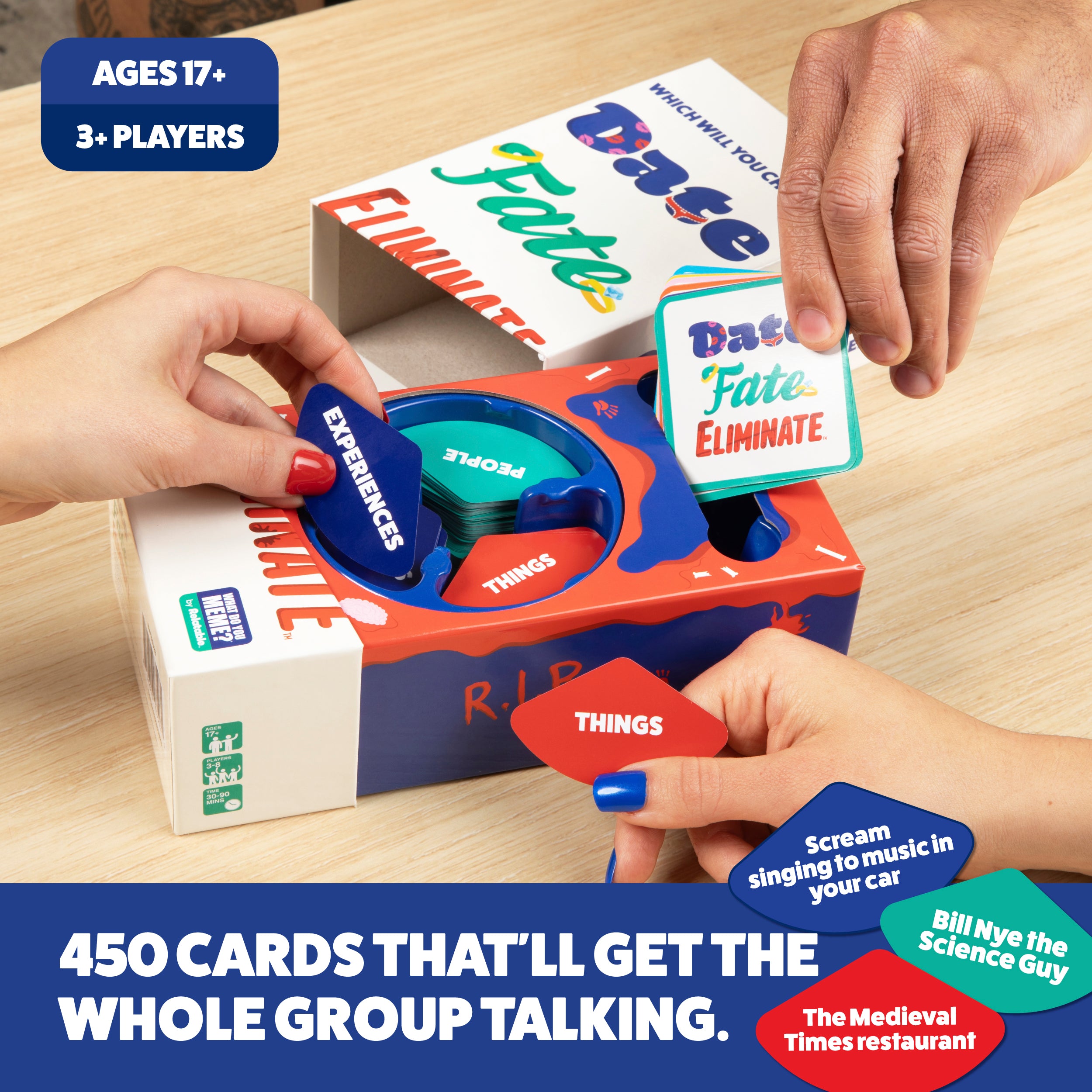 Date Fate Eliminate — The Card Game That Tests Your Taste by What Do You Meme?®