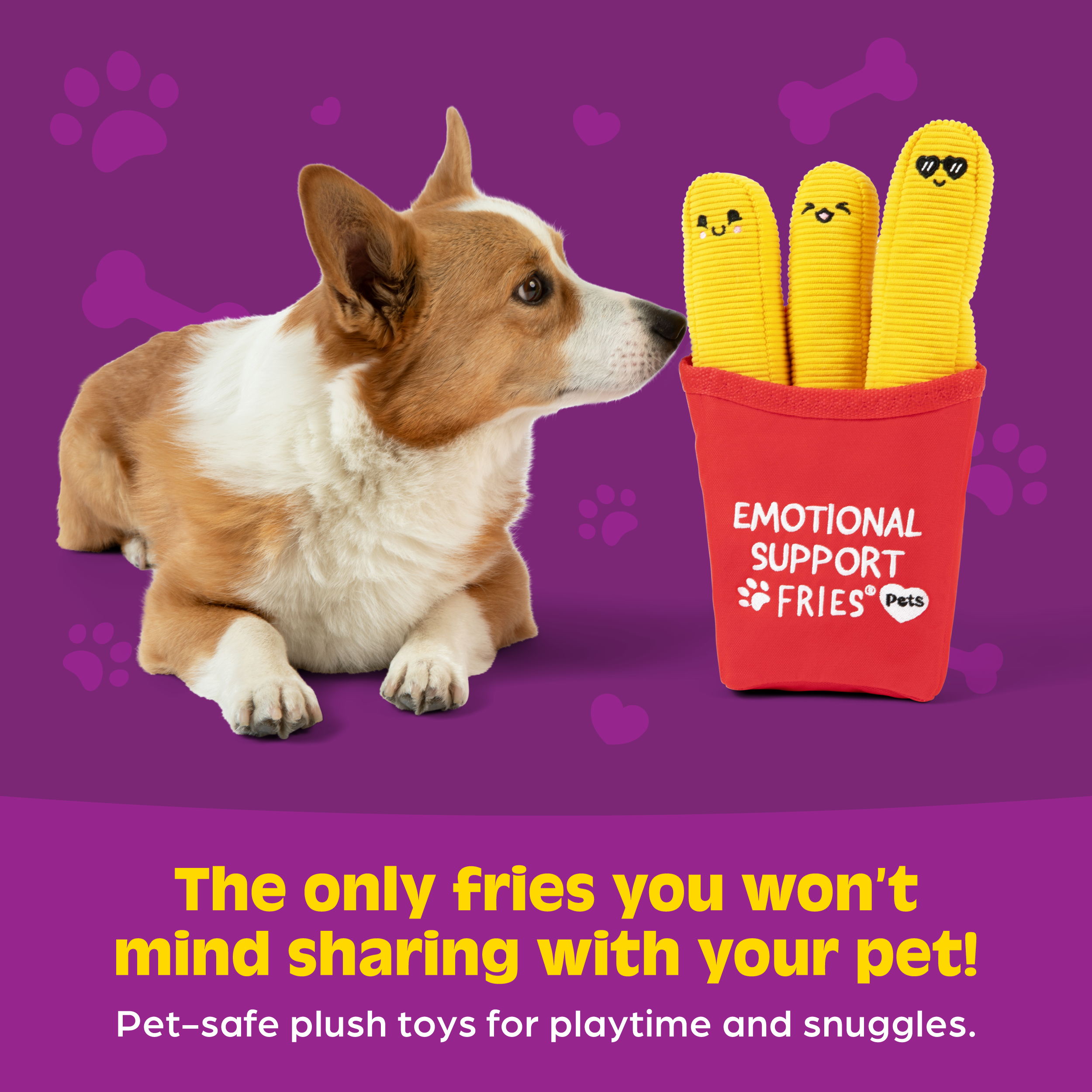 Emotional Support Pet Fries – Dog Toy by Relatable