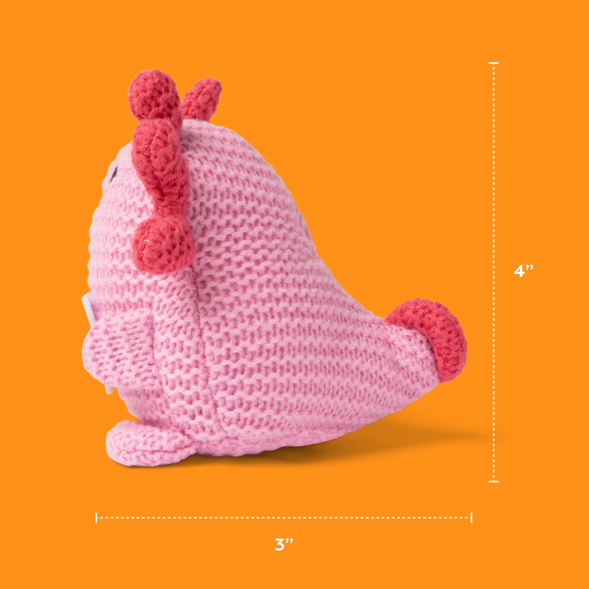 Lil Cheers Axolotl by Relatable – Motivational Crochet Plush, Cute Gift for Easter Baskets, Desk Decor