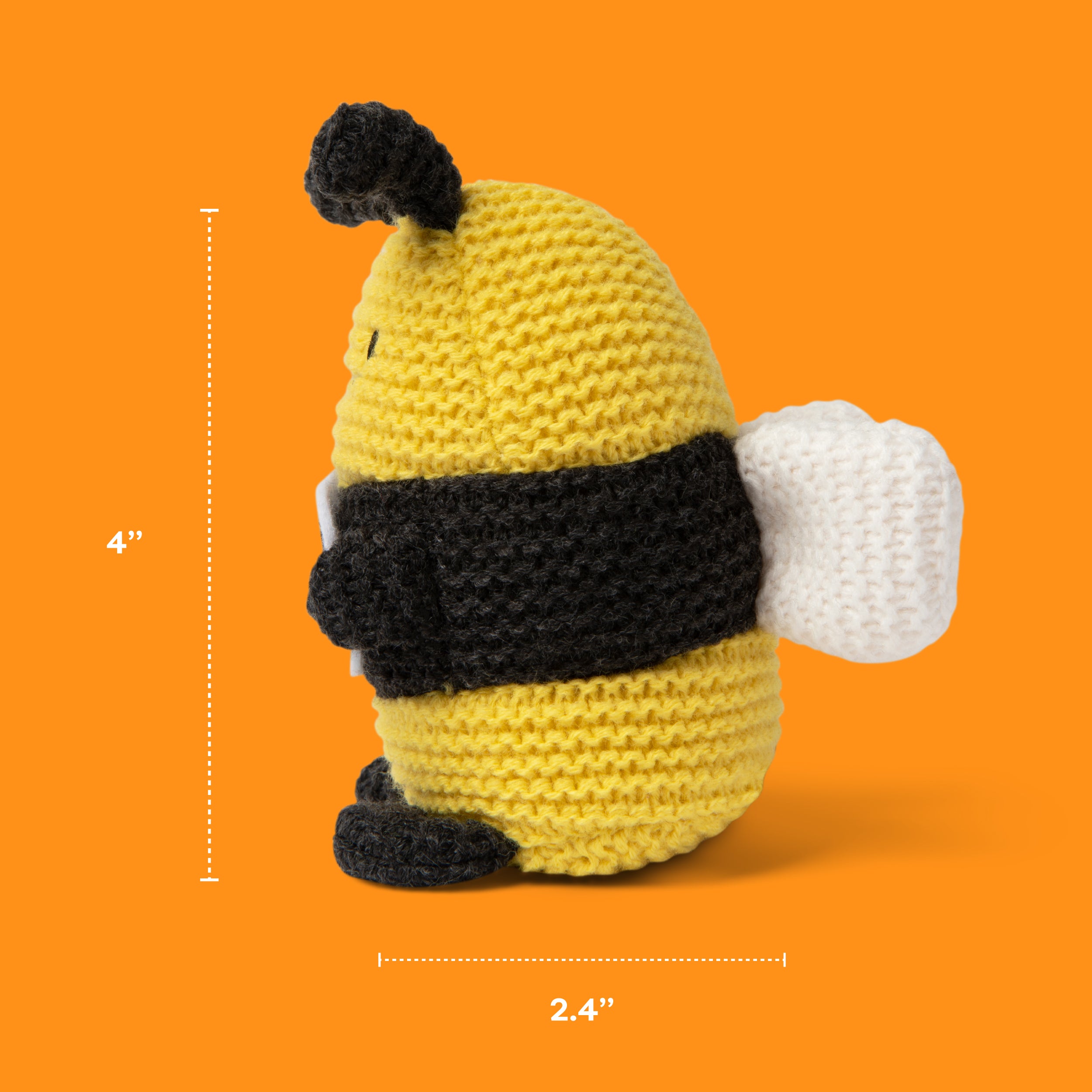 Lil Cheers Bee by Relatable – Motivational Crochet Plush for Easter Baskets, Cute Desk Decor & Feel-Good Gift for Kids & Adults