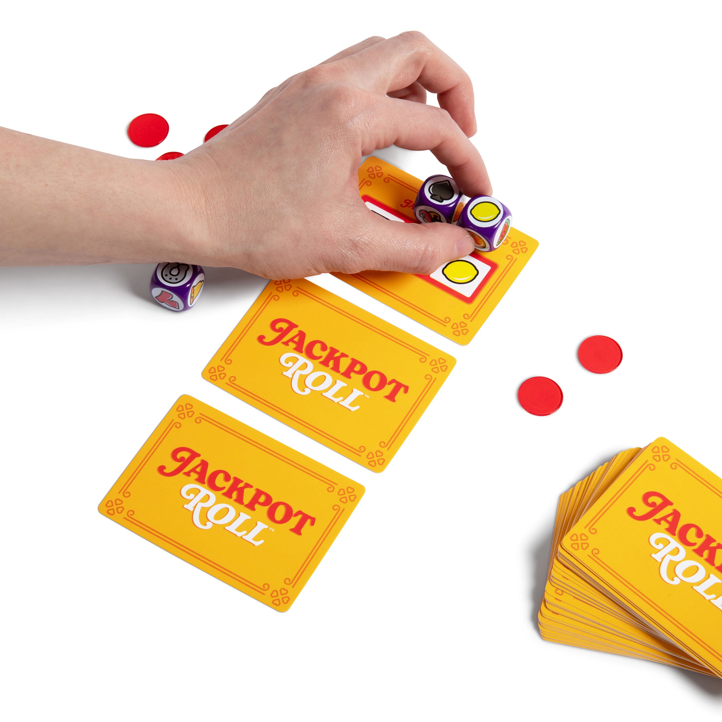 Jackpot Roll by Relatable – Fast-Paced Casino Dice Game for Adults and Family Game Night, Fun Travel Game with Cards, Dice, and Betting Tokens