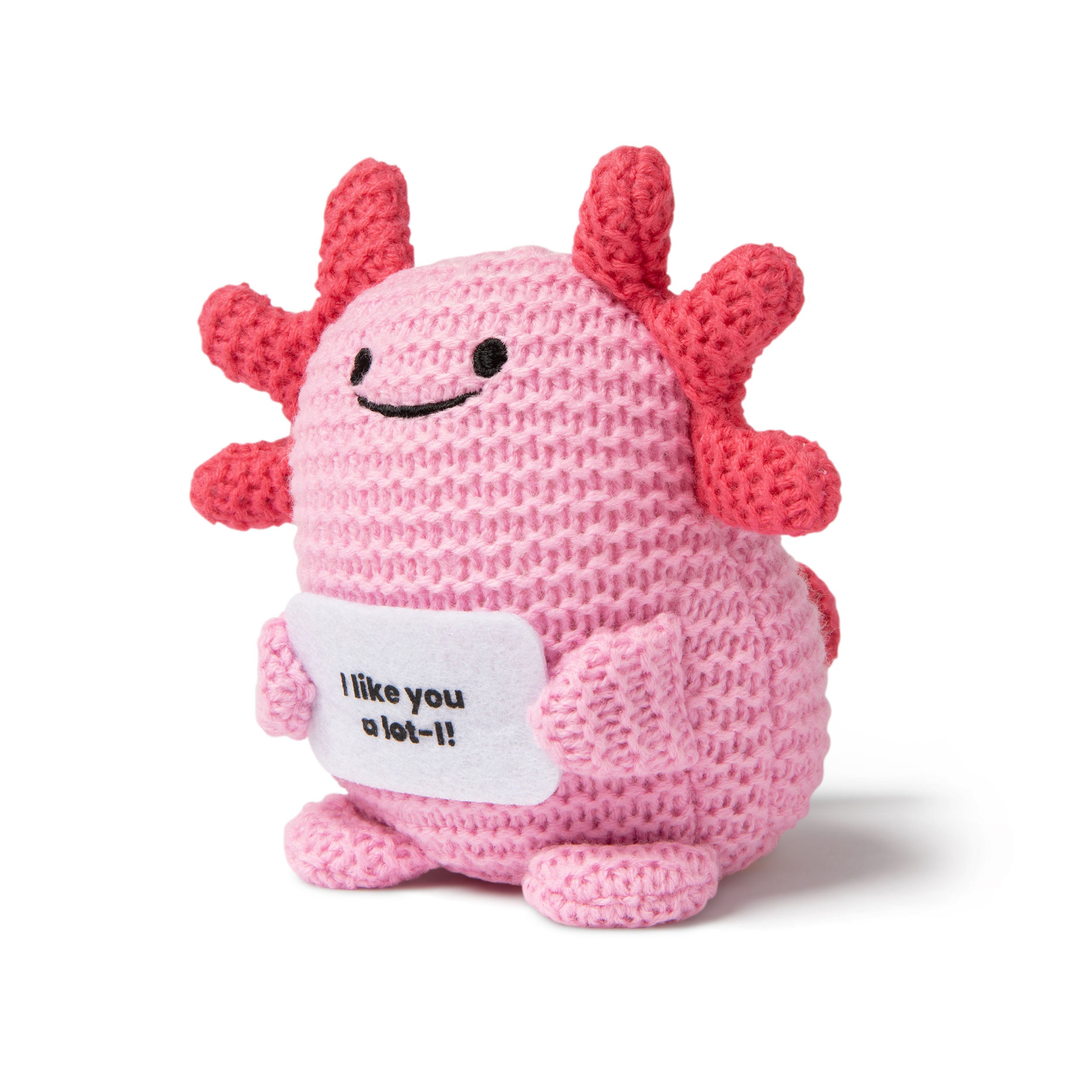 Lil Cheers Axolotl by Relatable – Motivational Crochet Plush, Cute Gift for Easter Baskets, Desk Decor