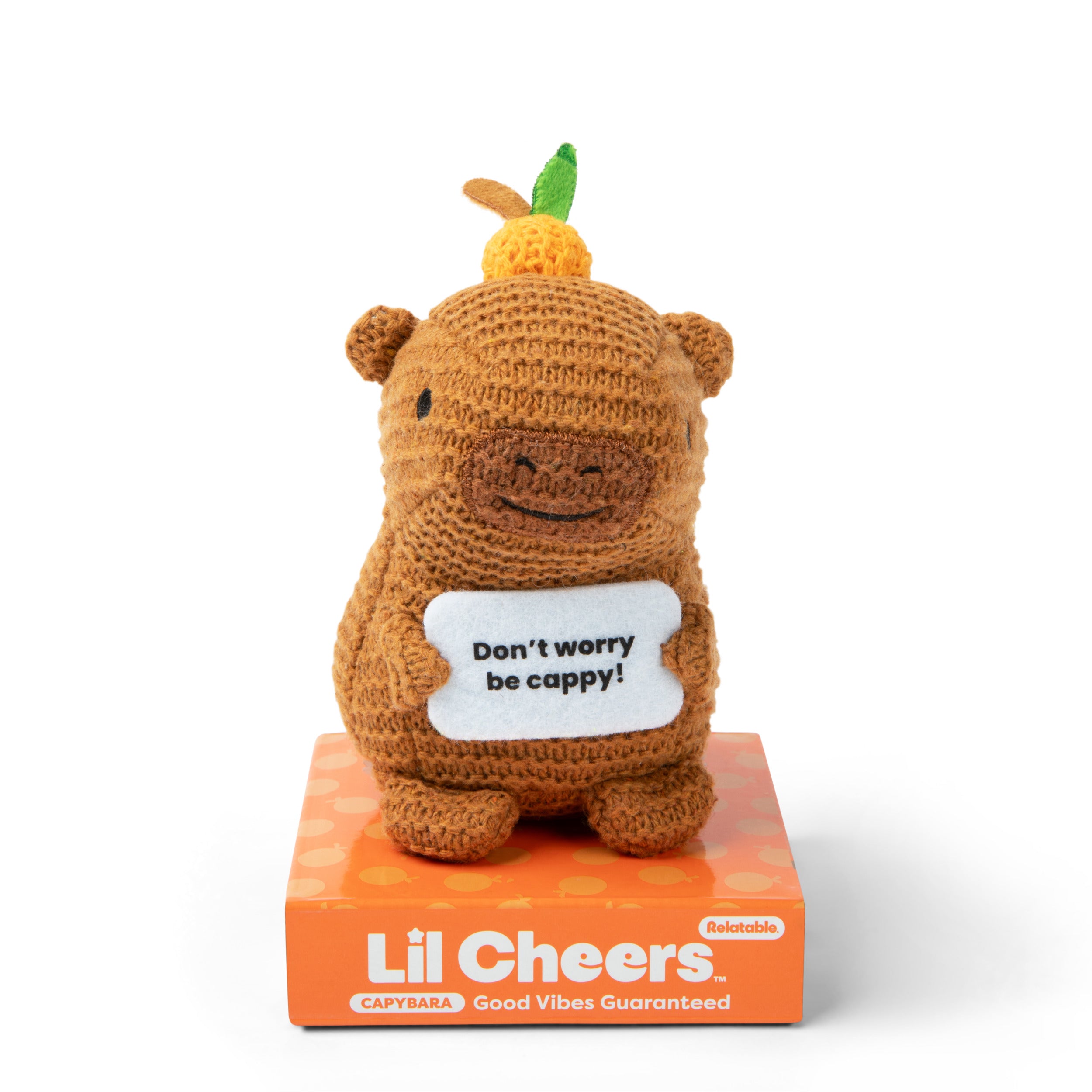 Lil Cheers Capybara by Relatable – Chill Crochet Plush for Daily Positivity