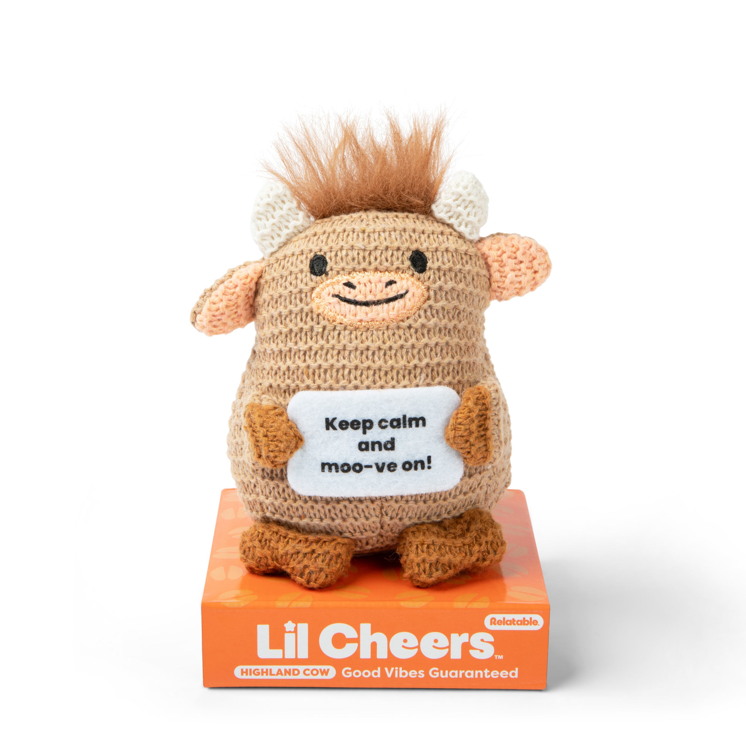 Lil Cheers Highland Cow by Relatable – Cozy Crochet Plush with a Message