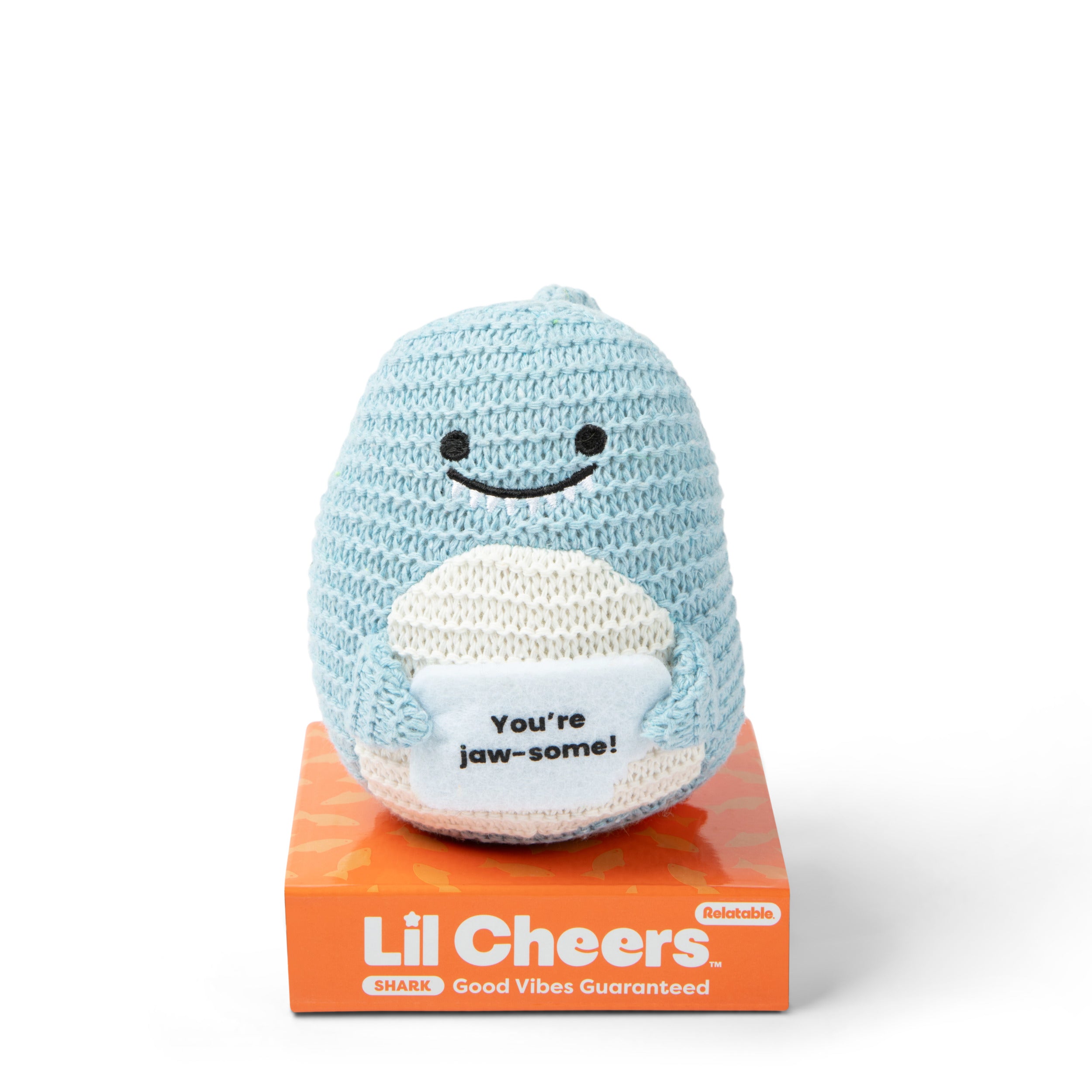 Lil Cheers Shark by Relatable – Fintastic Crochet Plush with Encouragement