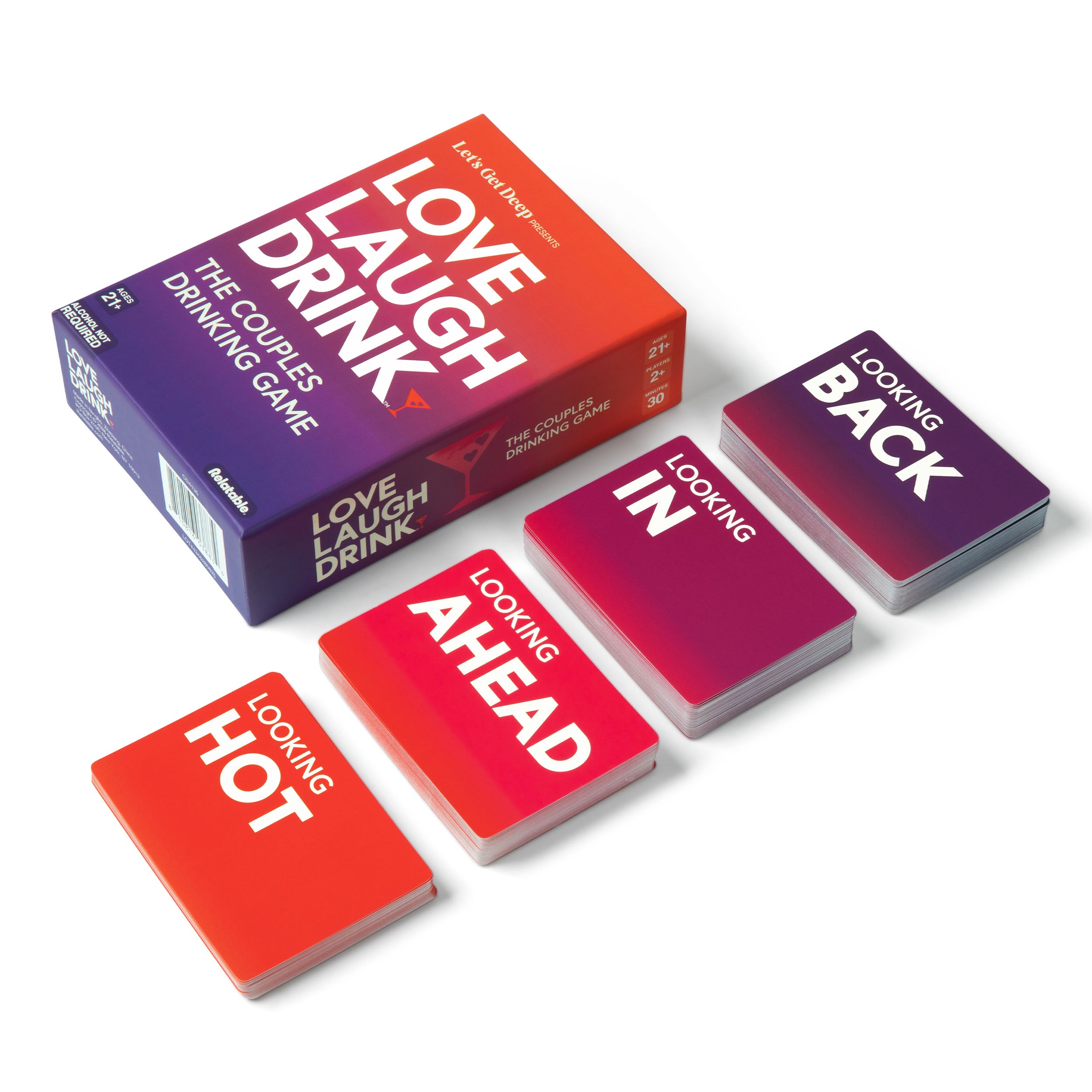 Love Laugh Drink by Relatable – Fun Couples Drinking Game for Adults, Romantic Date Night Ideas, and Sexy Card Game for Two