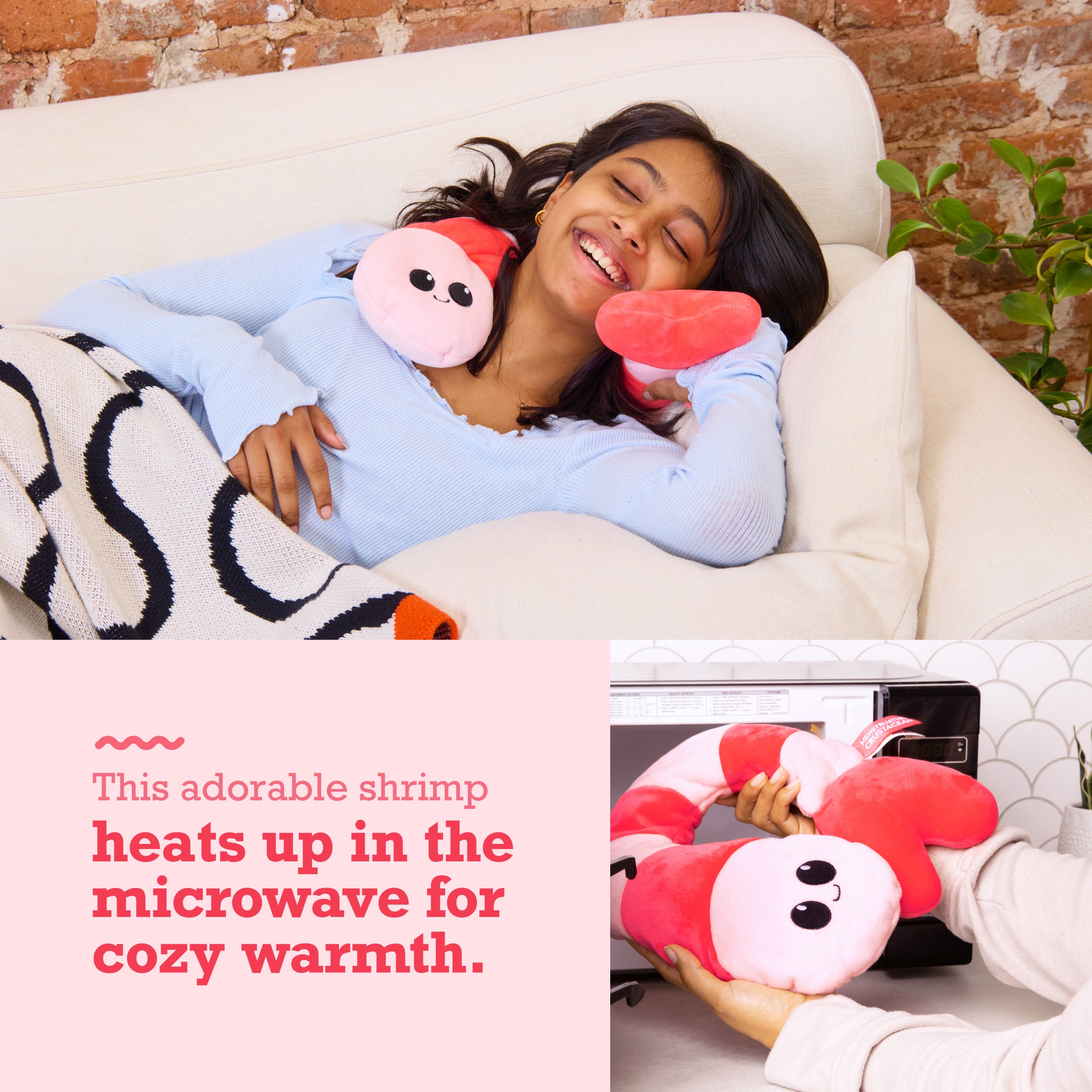 Menstruation Crustacean Shrimp: Microwavable Heating Pad for Period Cramps and Body Aches