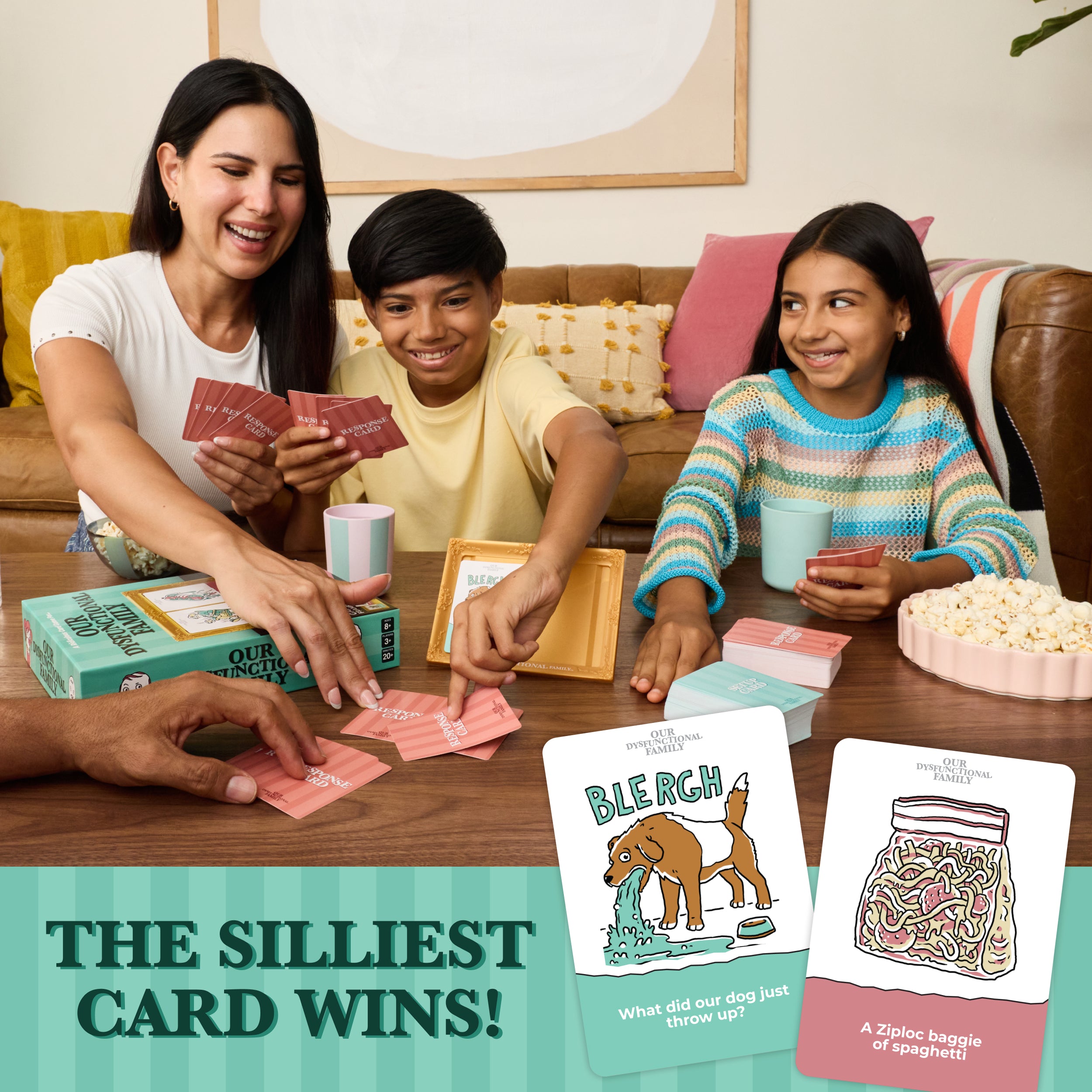 Our Dysfunctional Family by Relatable - The Funny Family Games Pick That Puts the Fun in Dysfunctional. A Family Game Night Staple for Ages 8+ - Includes 300 Cards and 1 Frame.