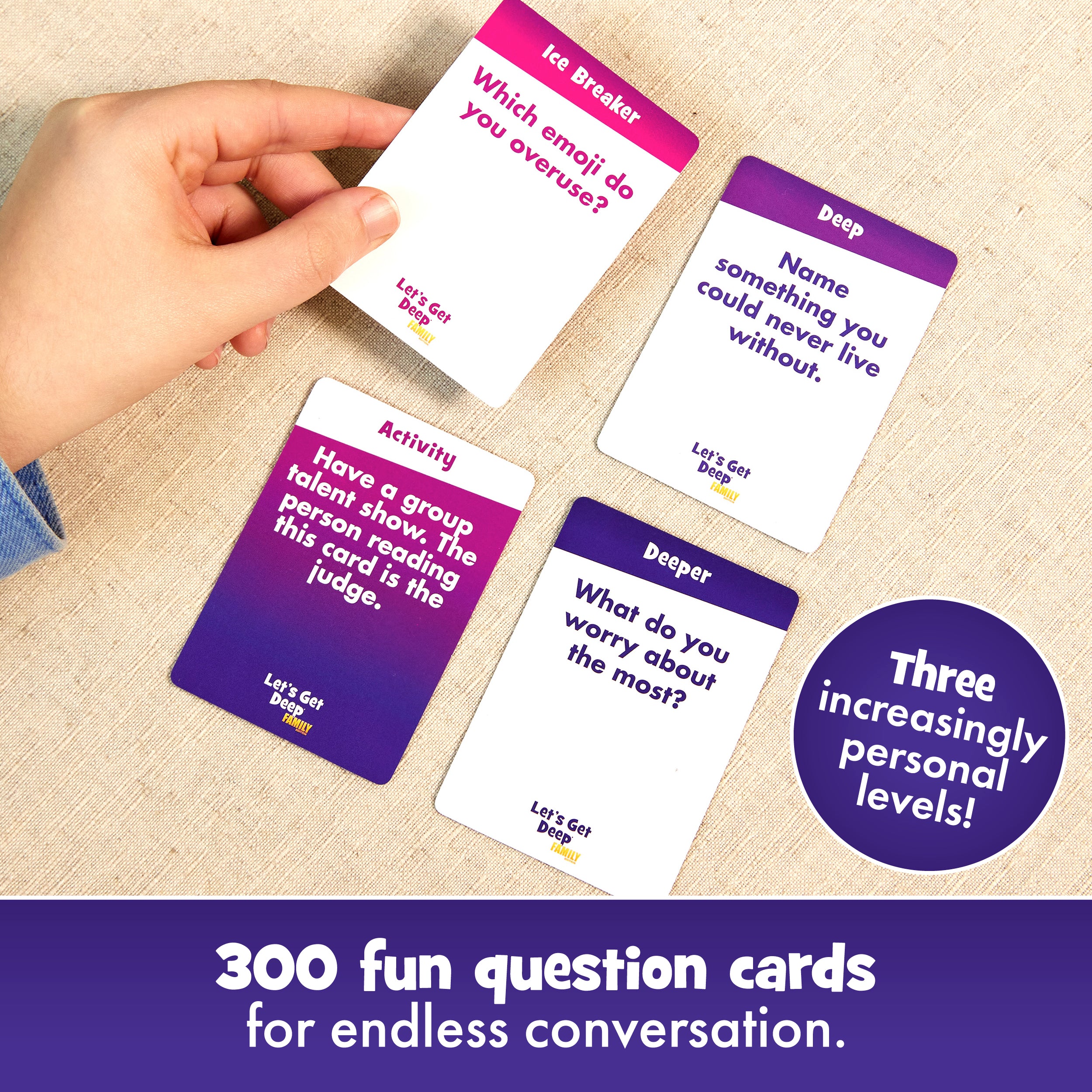 Let's Get Deep® Family Edition - Family Conversation Cards