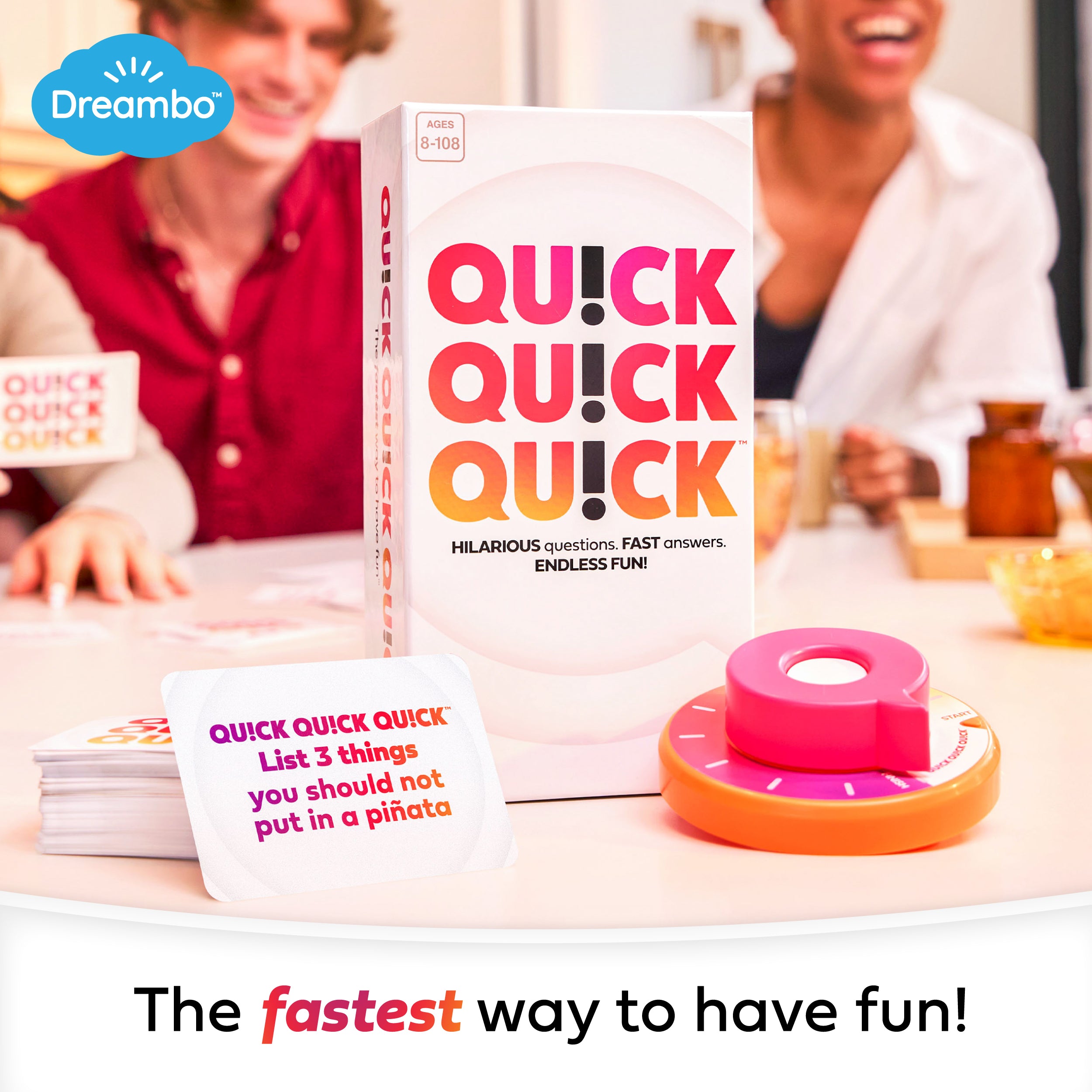 QU!CK QU!CK QU!CK, Unleash Your Inner Funny With The Ultimate Party Games For Friends And Family Game Night, The Fastest Way To Have Fun, Ages 8 To 108