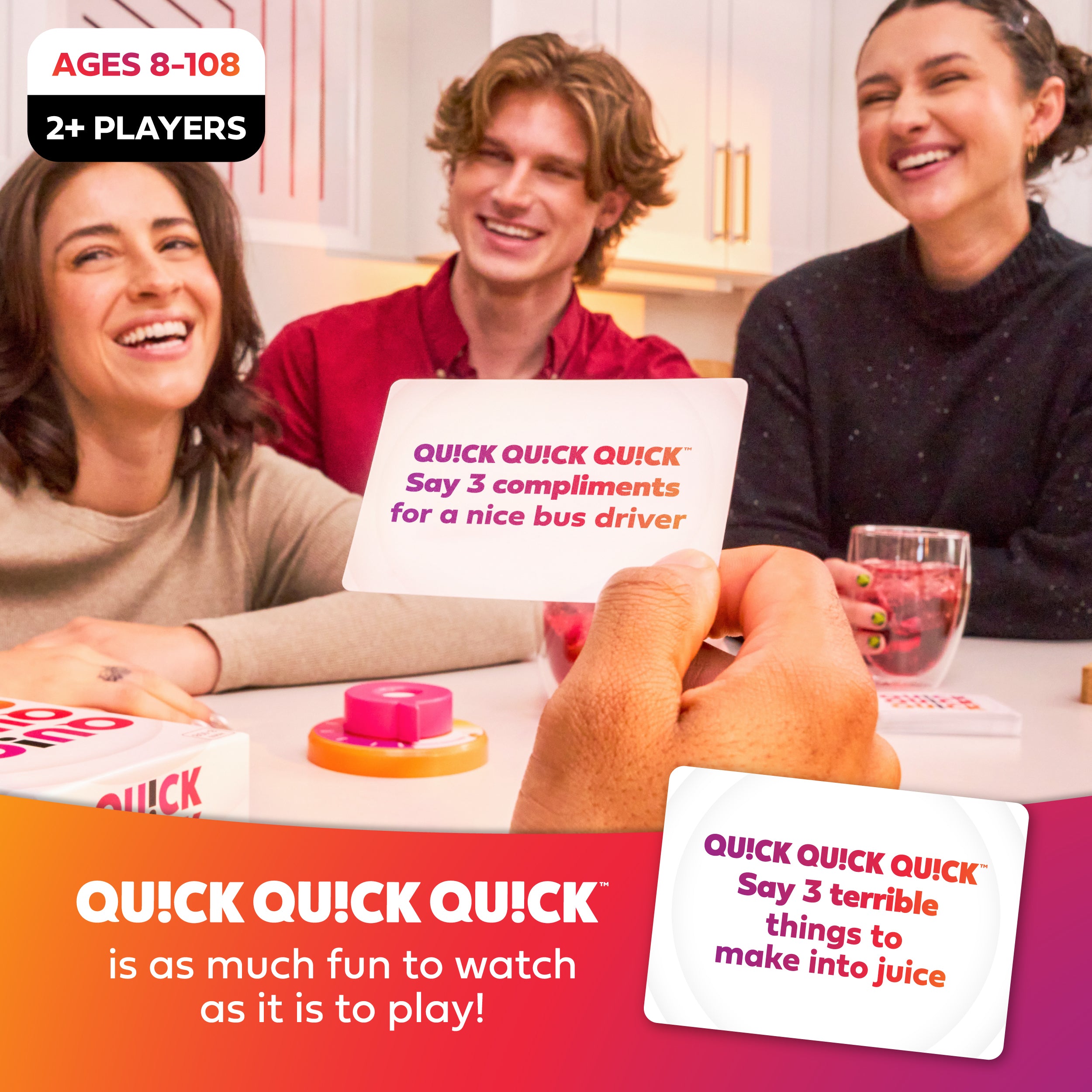 QU!CK QU!CK QU!CK, Unleash Your Inner Funny With The Ultimate Party Games For Friends And Family Game Night, The Fastest Way To Have Fun, Ages 8 To 108
