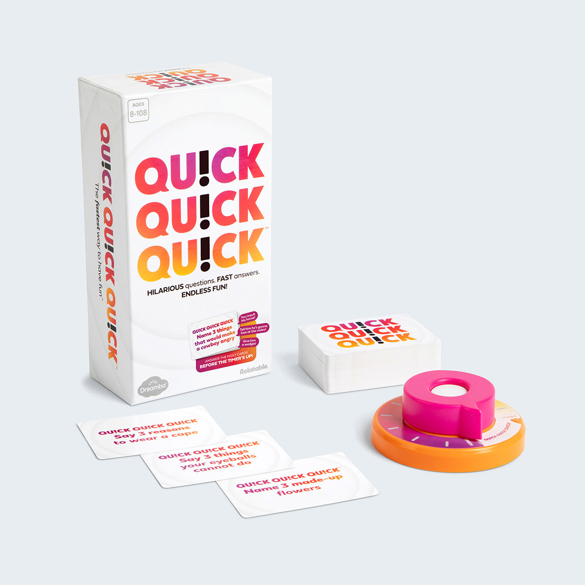 QU!CK QU!CK QU!CK, Unleash Your Inner Funny With The Ultimate Party Games For Friends And Family Game Night, The Fastest Way To Have Fun, Ages 8 To 108