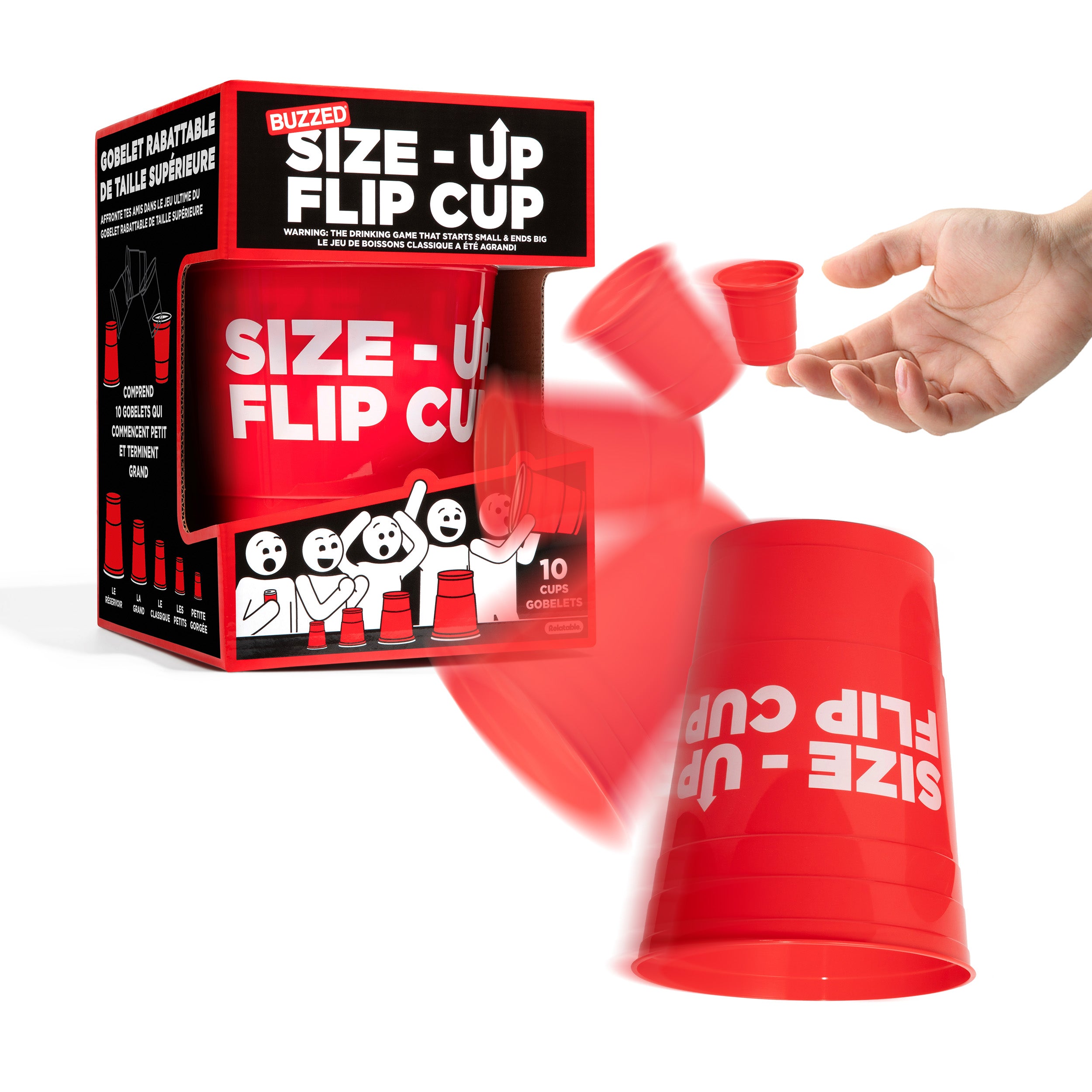 Size Up Flip Cup by BUZZED – A Hilarious Twist on the Classic Drinking Game
