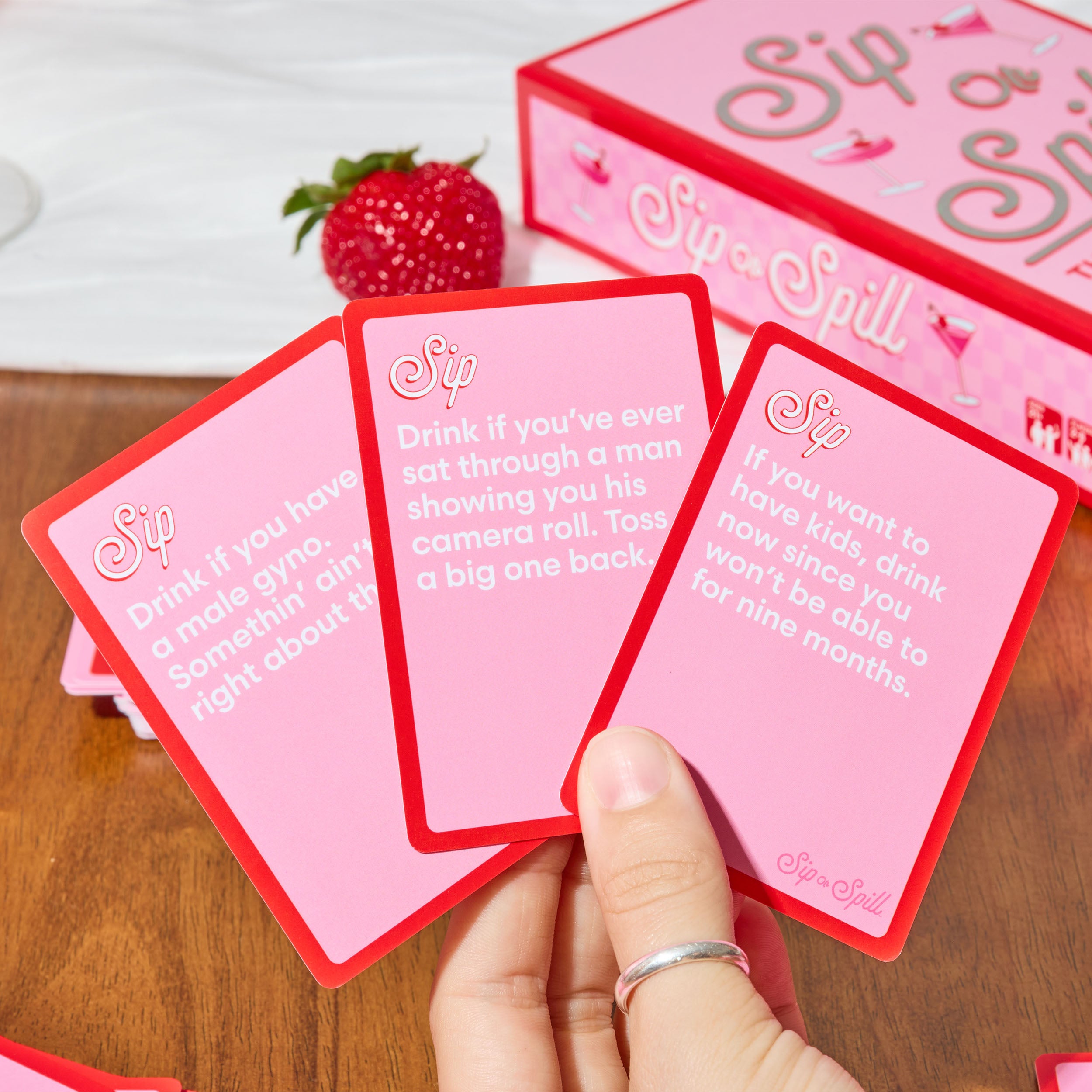 Sip or Spill — The Girl's Night Drinking Game by Relatable — Bachelorette Party Game