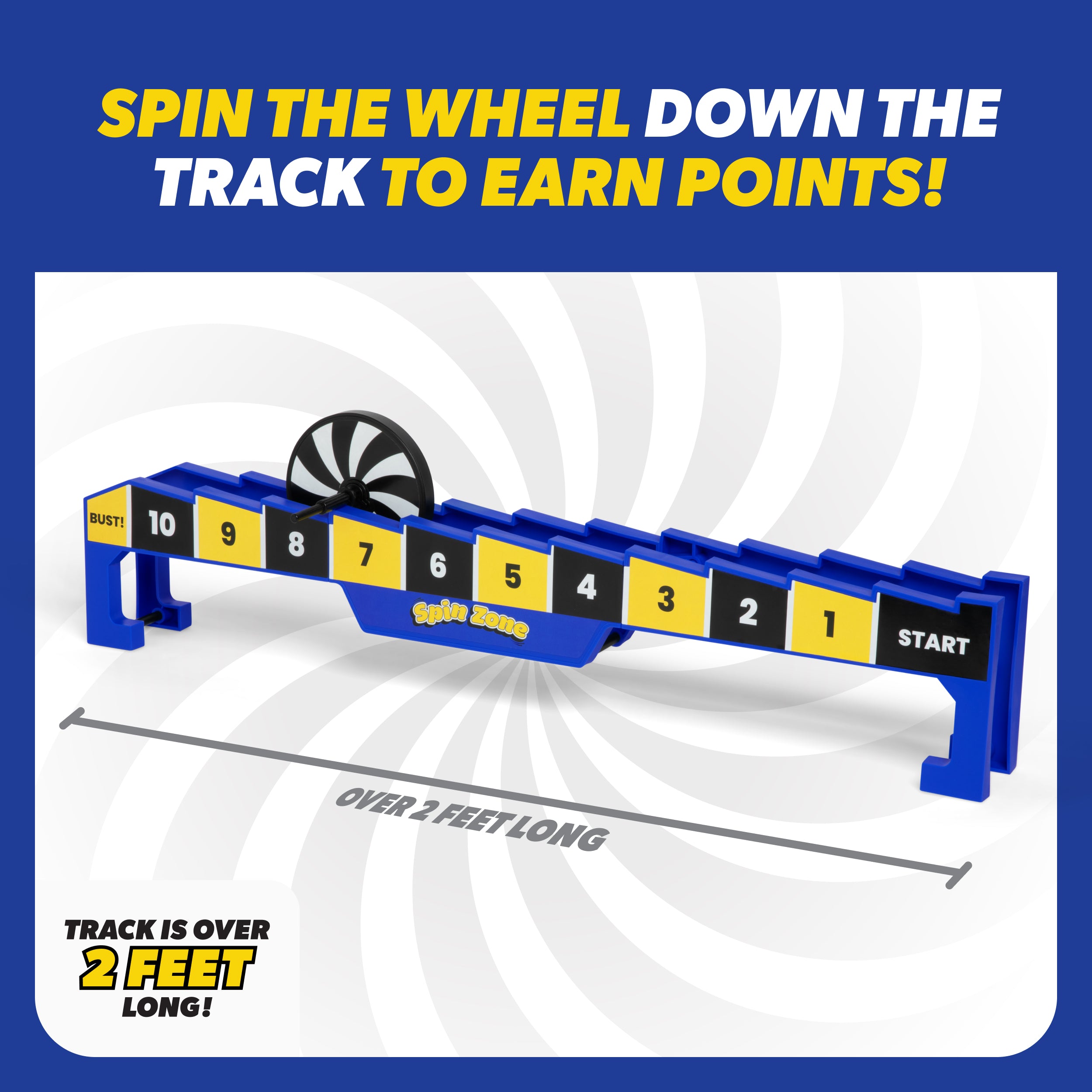 Spin Zone by Relatable - One of the Most Addictive Simple Games Around. Spin the Wheel Down the Track to Earn Exactly 21 Points. It's Carnival Games Energy for All Ages - Includes 1 Rack and Spinner.